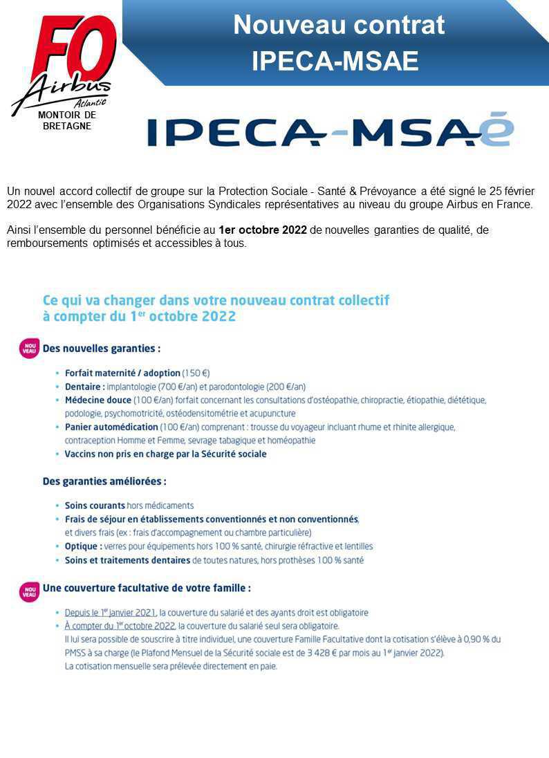 IPECA-MSAE - Votre action avant le 30 septembre 2022 IPECA-MSAE - Votre action avant le 30 septembre 2022