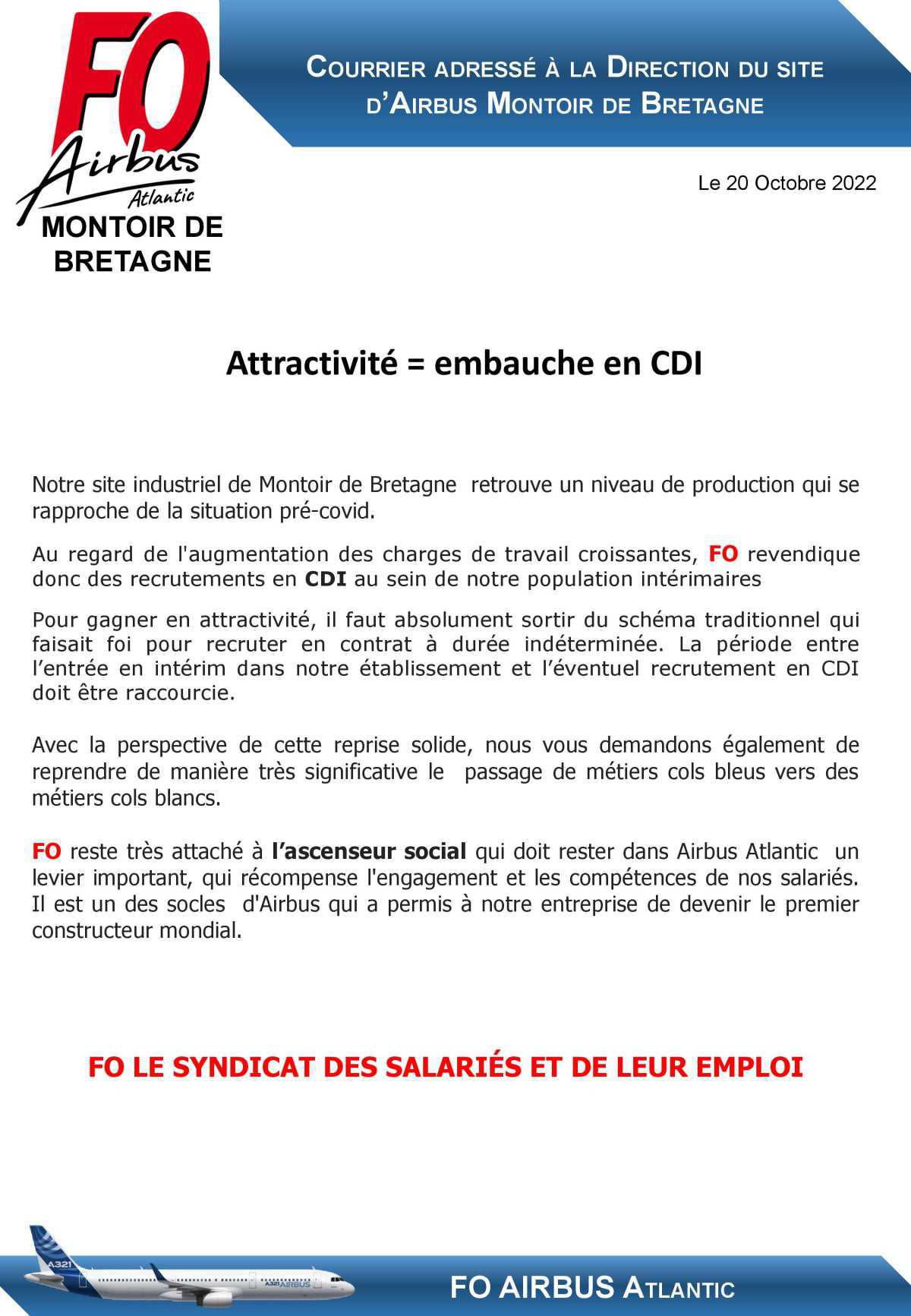 FO revendique des embauches en CDI sur le site de Montoir de Bretagne