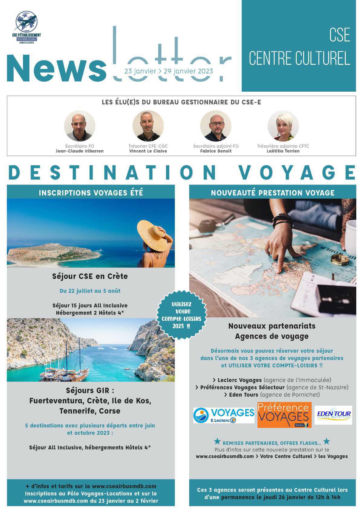 INFOS CSE et COOPERATIVE DU 20 JANVIER 2023 INFOS CSE et COOPERATIVE DU 20 JANVIER 2023