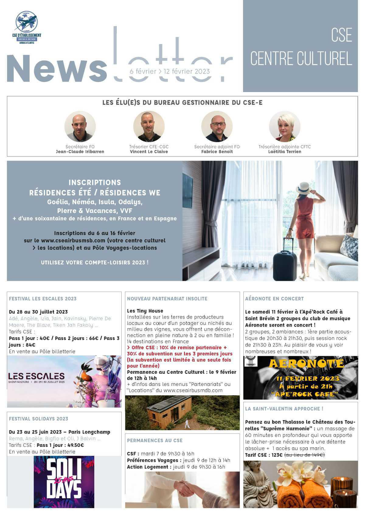 Informations du CSE et de la Coopérative semaine 6 Informations du CSE et de la Coopérative semaine 6