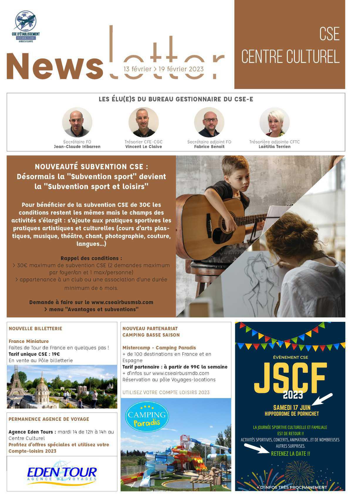 Infos du CSE et de la Coop semaine 7 Infos du CSE et de la Coop semaine 7