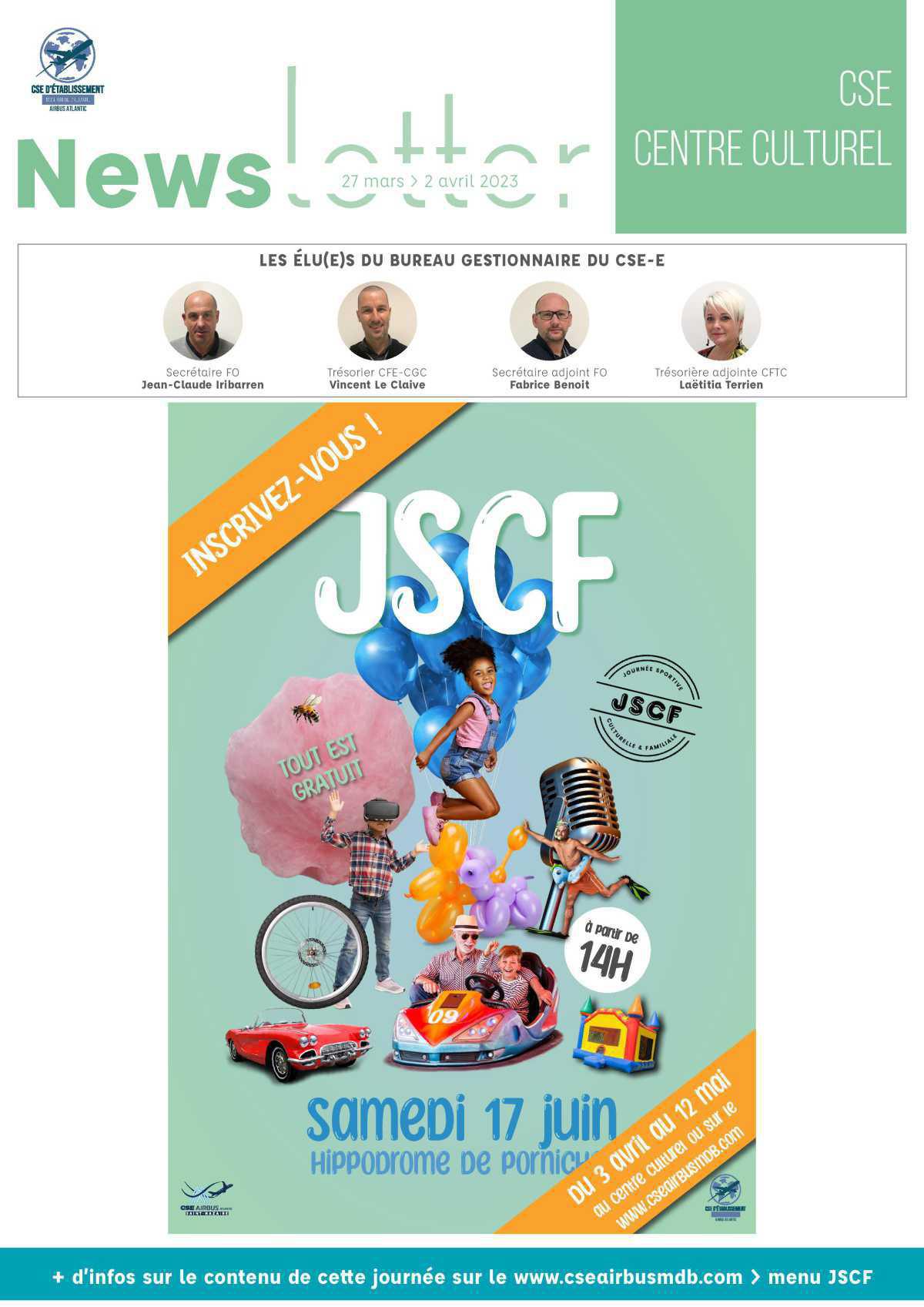 Informations du CSE et de la coopérative semaine 14 Informations du CSE et de la coopérative semaine 14