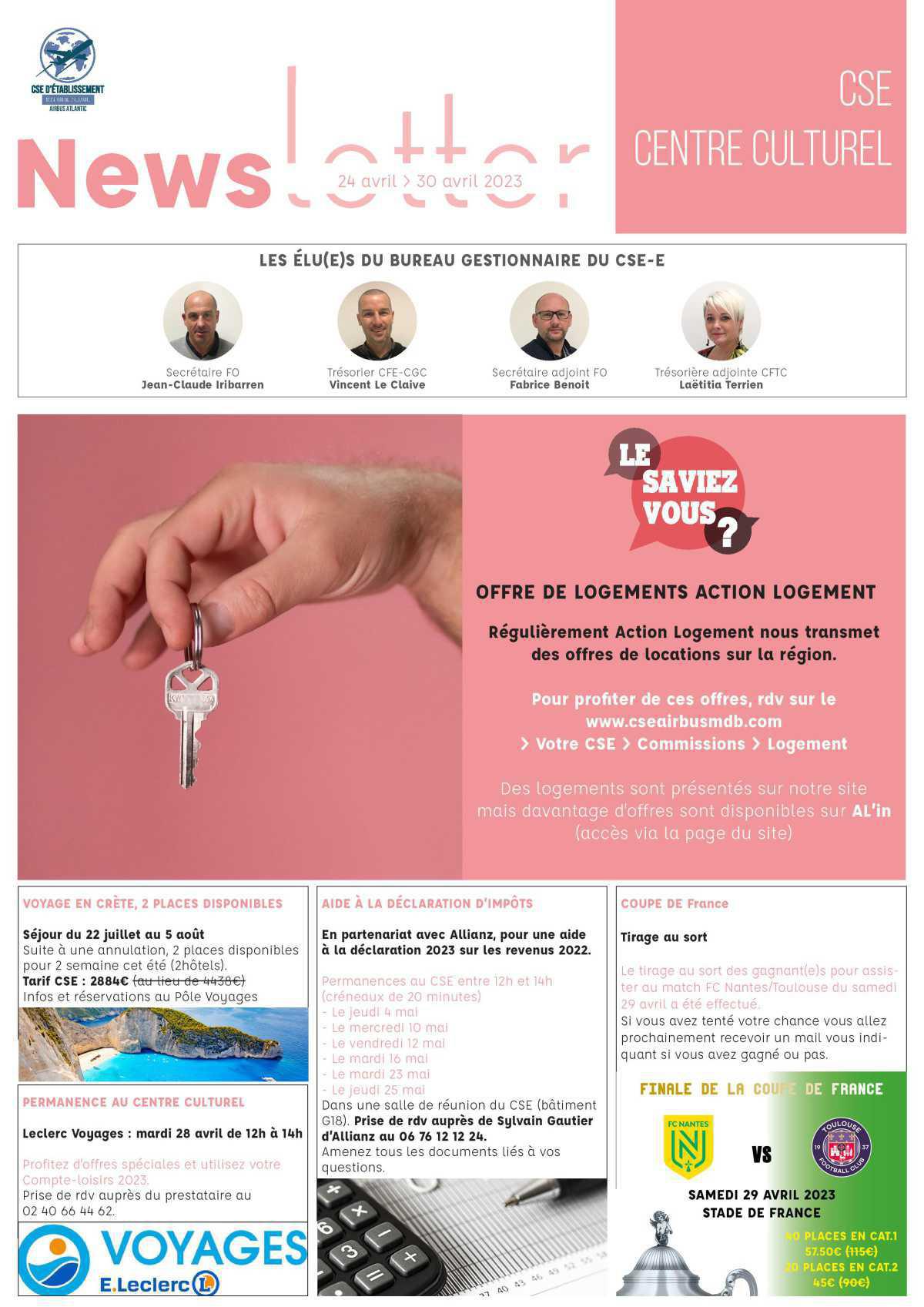 Informations du CSE et de la coopérative semaine 17 Informations du CSE et de la coopérative semaine 17