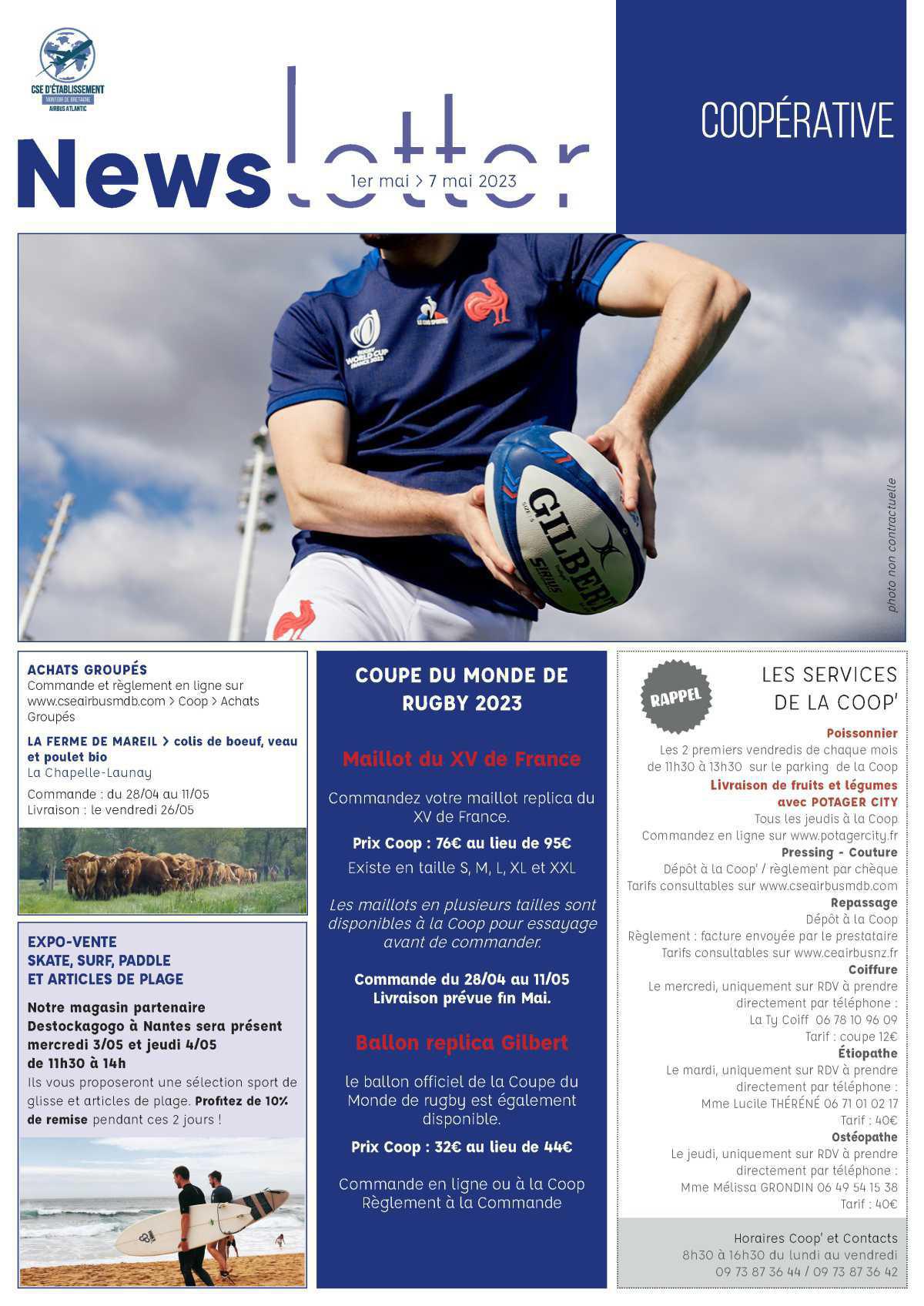 Informations du CSE et de la coopérative semaine 18 Informations du CSE et de la coopérative semaine 18