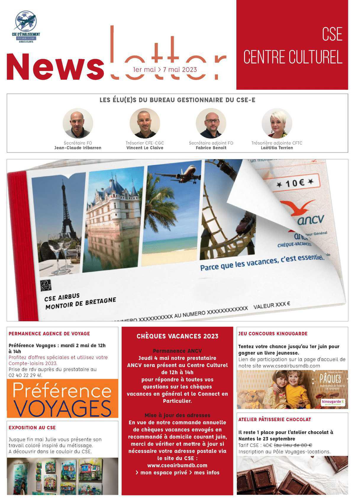 Informations du CSE et de la coopérative semaine 18 Informations du CSE et de la coopérative semaine 18