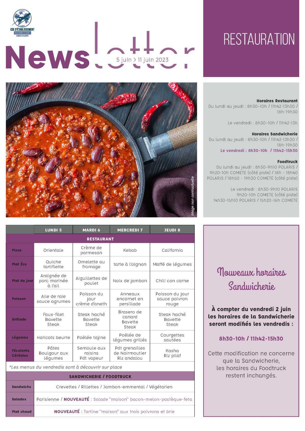 Informations du CSE et de la coopérative semaine 23 Informations du CSE et de la coopérative semaine 23