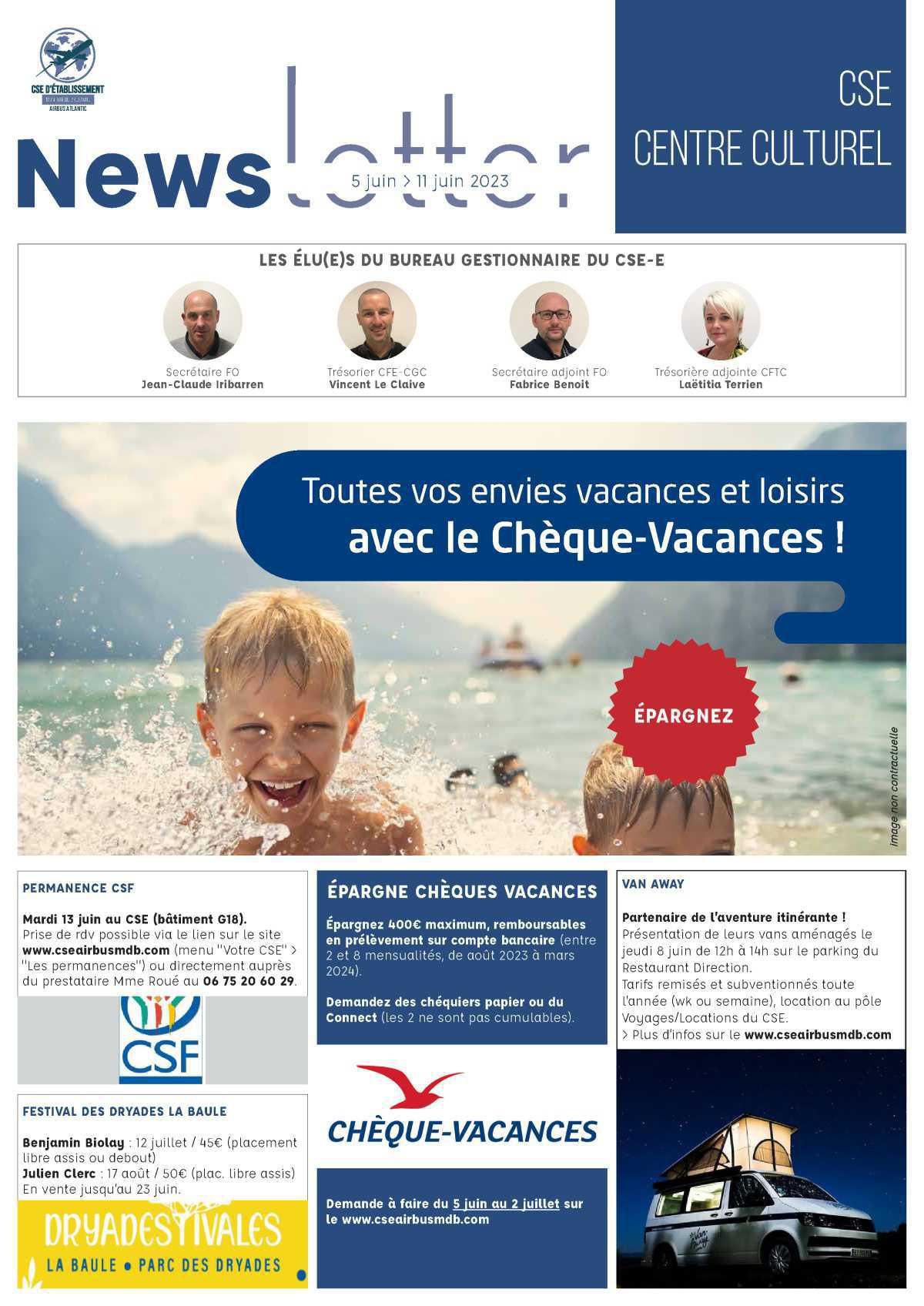 Informations du CSE et de la coopérative semaine 23 Informations du CSE et de la coopérative semaine 23