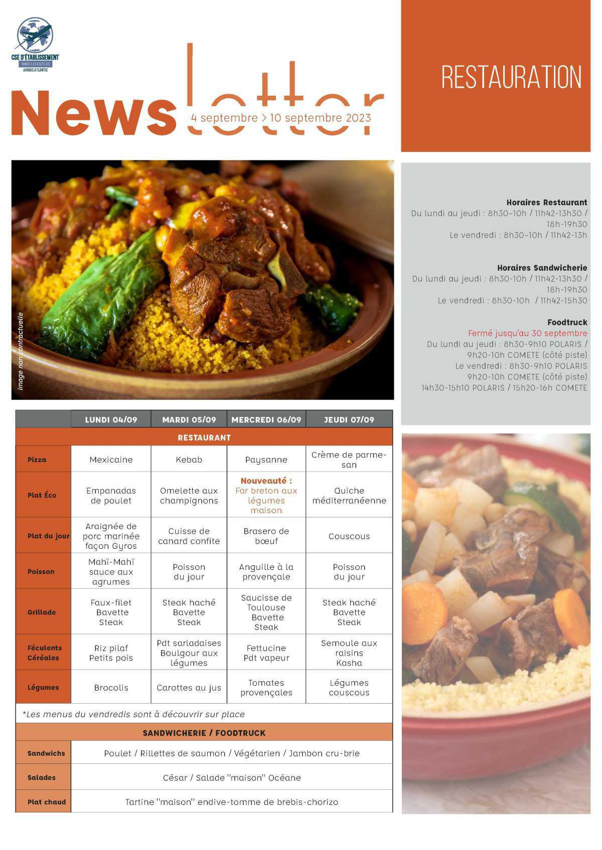 Informations du CSE et de la coopérative semaine 36 Informations du CSE et de la coopérative semaine 36