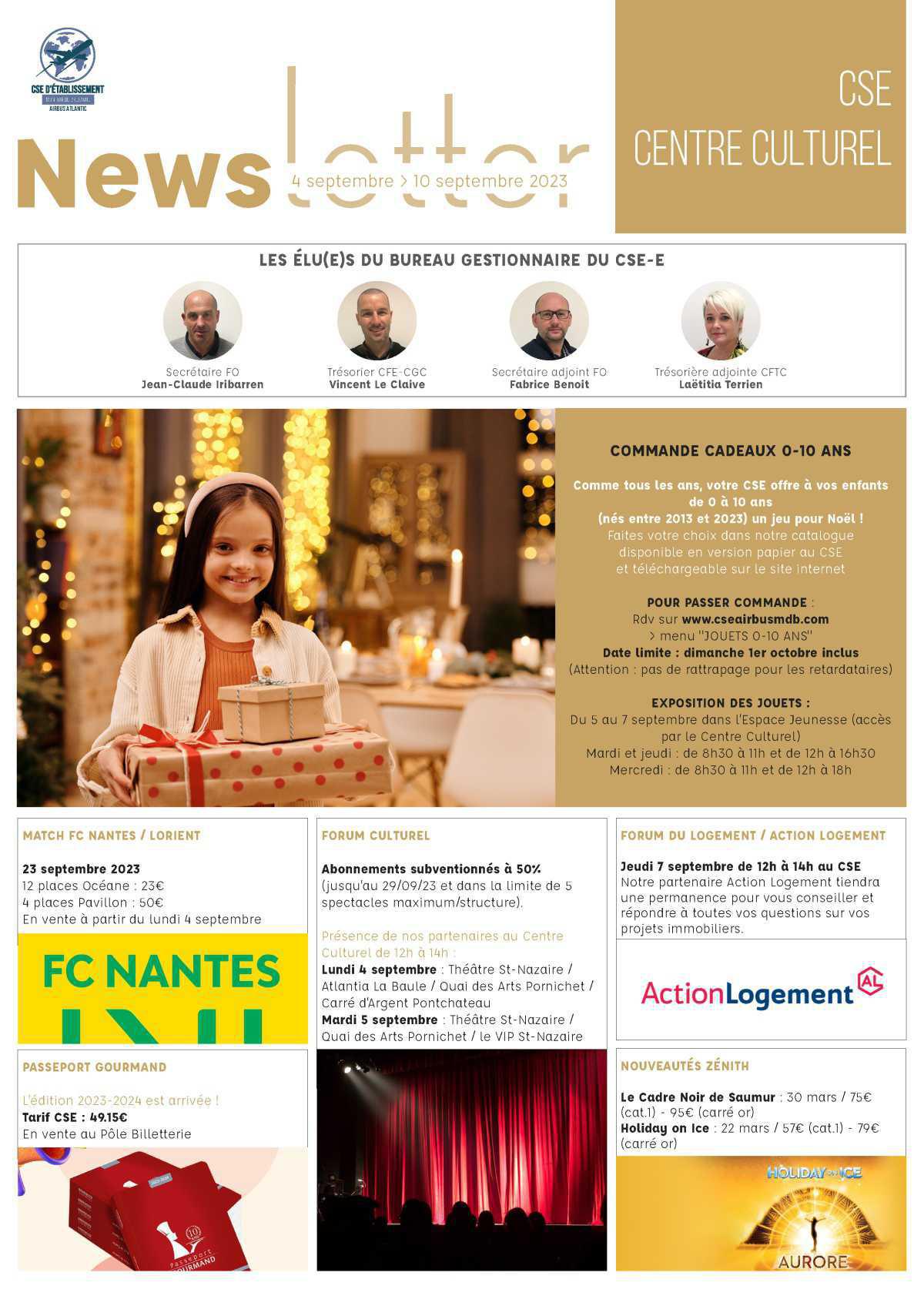 Informations du CSE et de la coopérative semaine 36 Informations du CSE et de la coopérative semaine 36