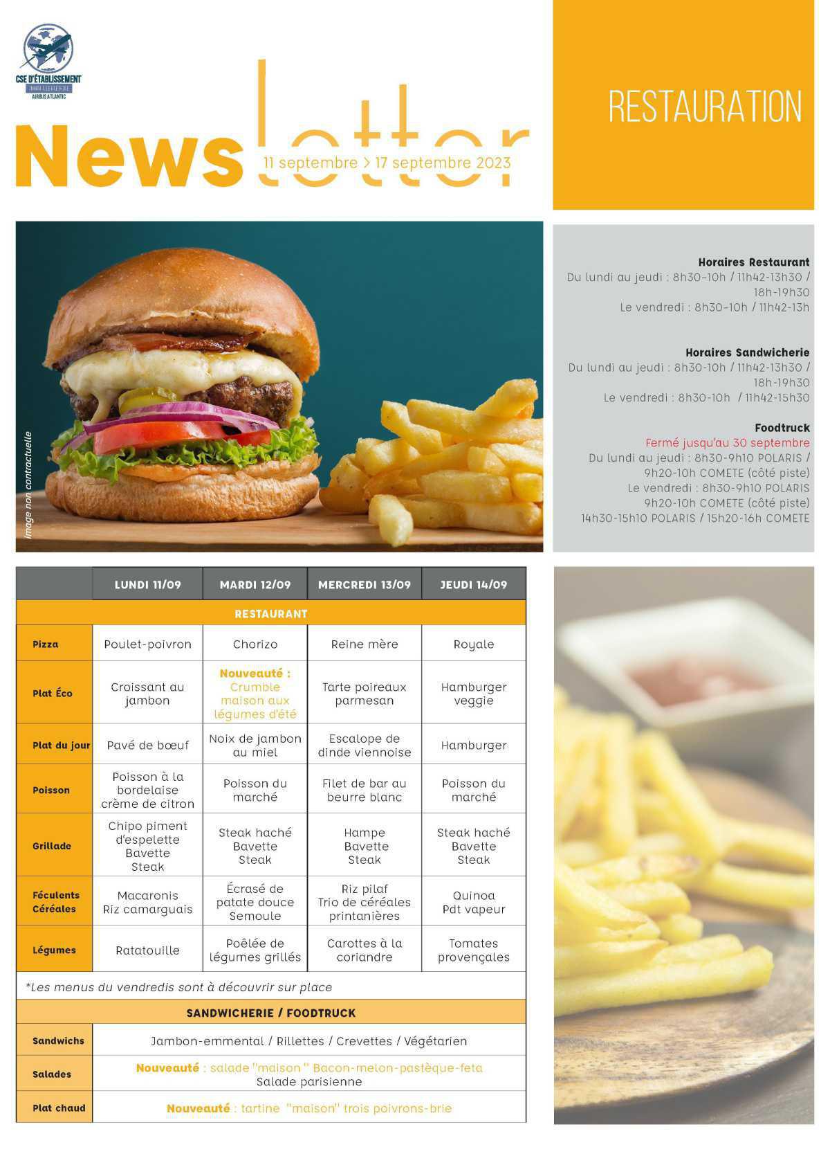 Informations du CSE et de la coopérative semaine 37 Informations du CSE et de la coopérative semaine 37