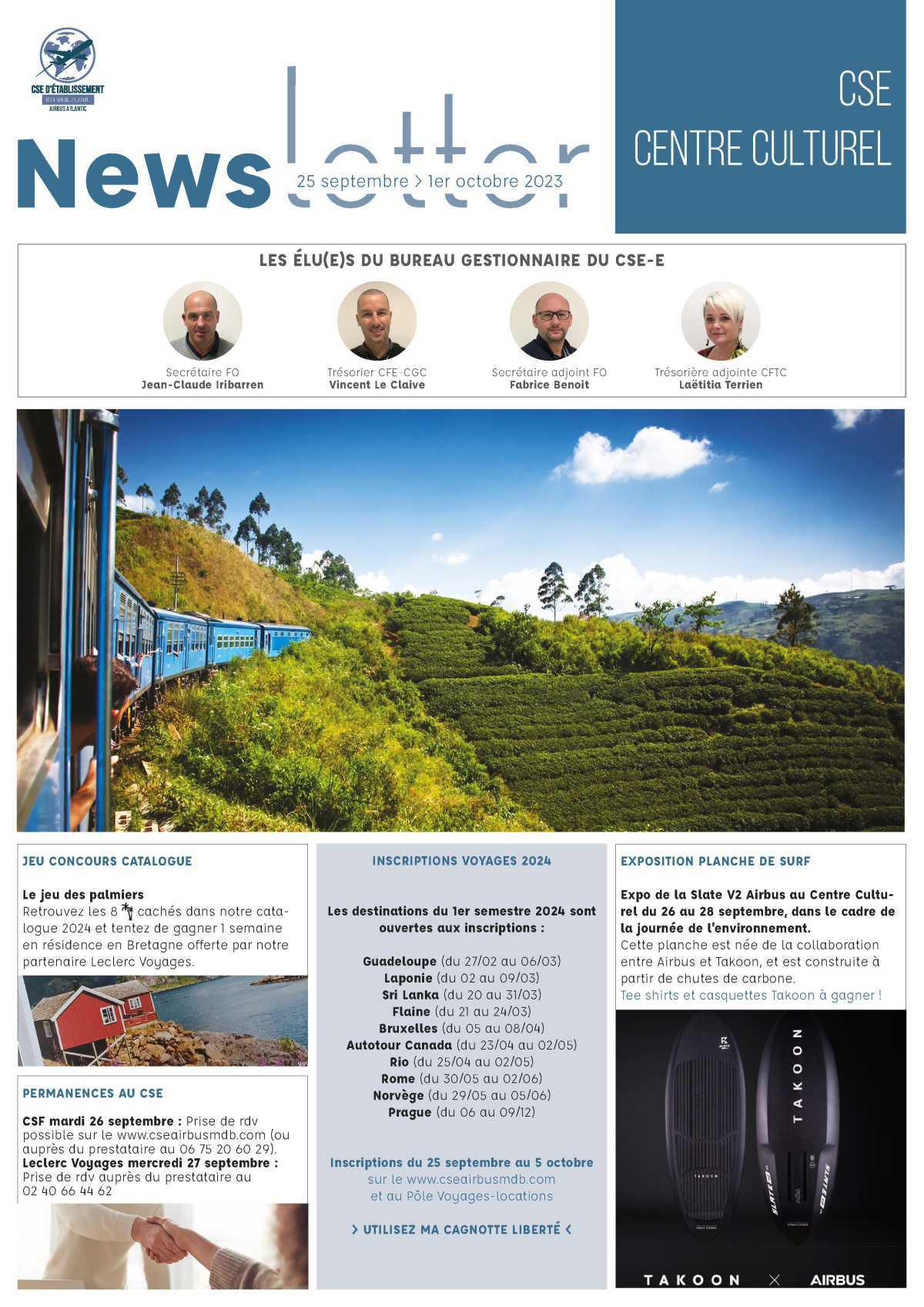 Informations du CSE et de la coopérative semaine 39 Informations du CSE et de la coopérative semaine 39