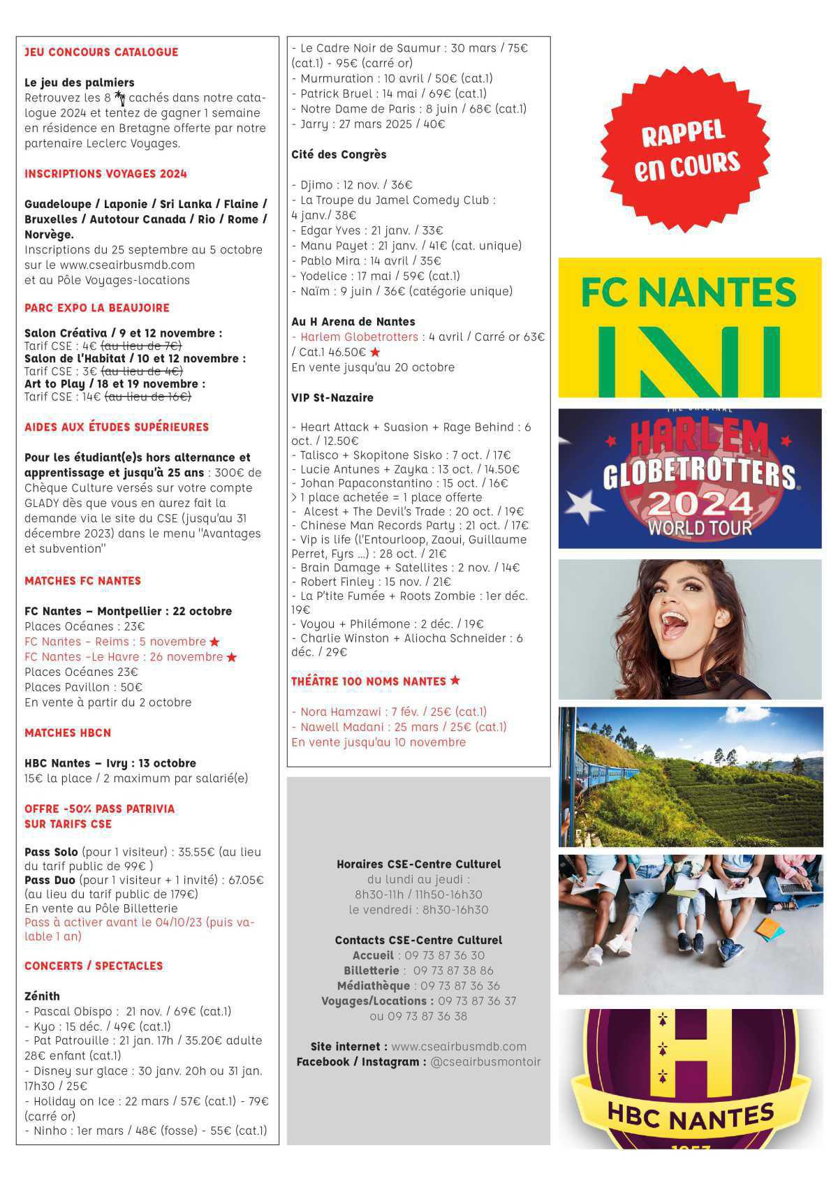 Informations du CSE et de la coopérative semaine 40 Informations du CSE et de la coopérative semaine 40