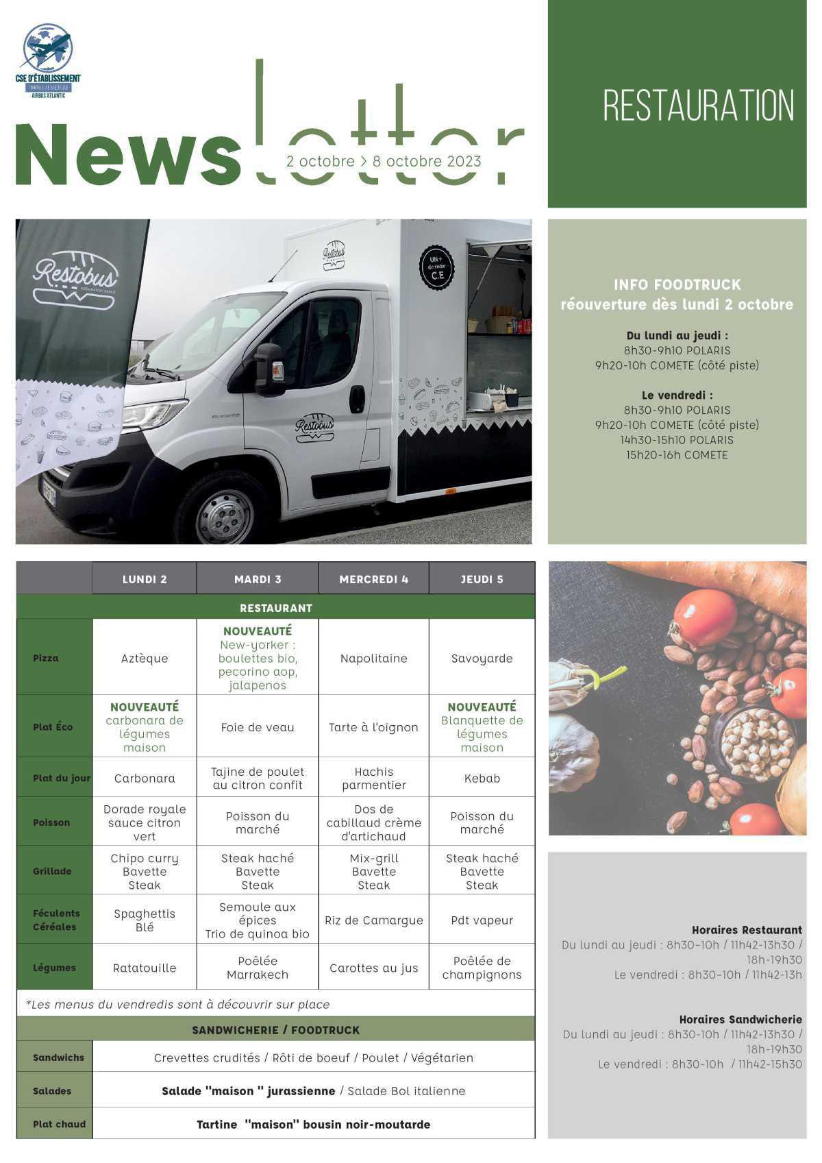 Informations du CSE et de la coopérative semaine 40 Informations du CSE et de la coopérative semaine 40