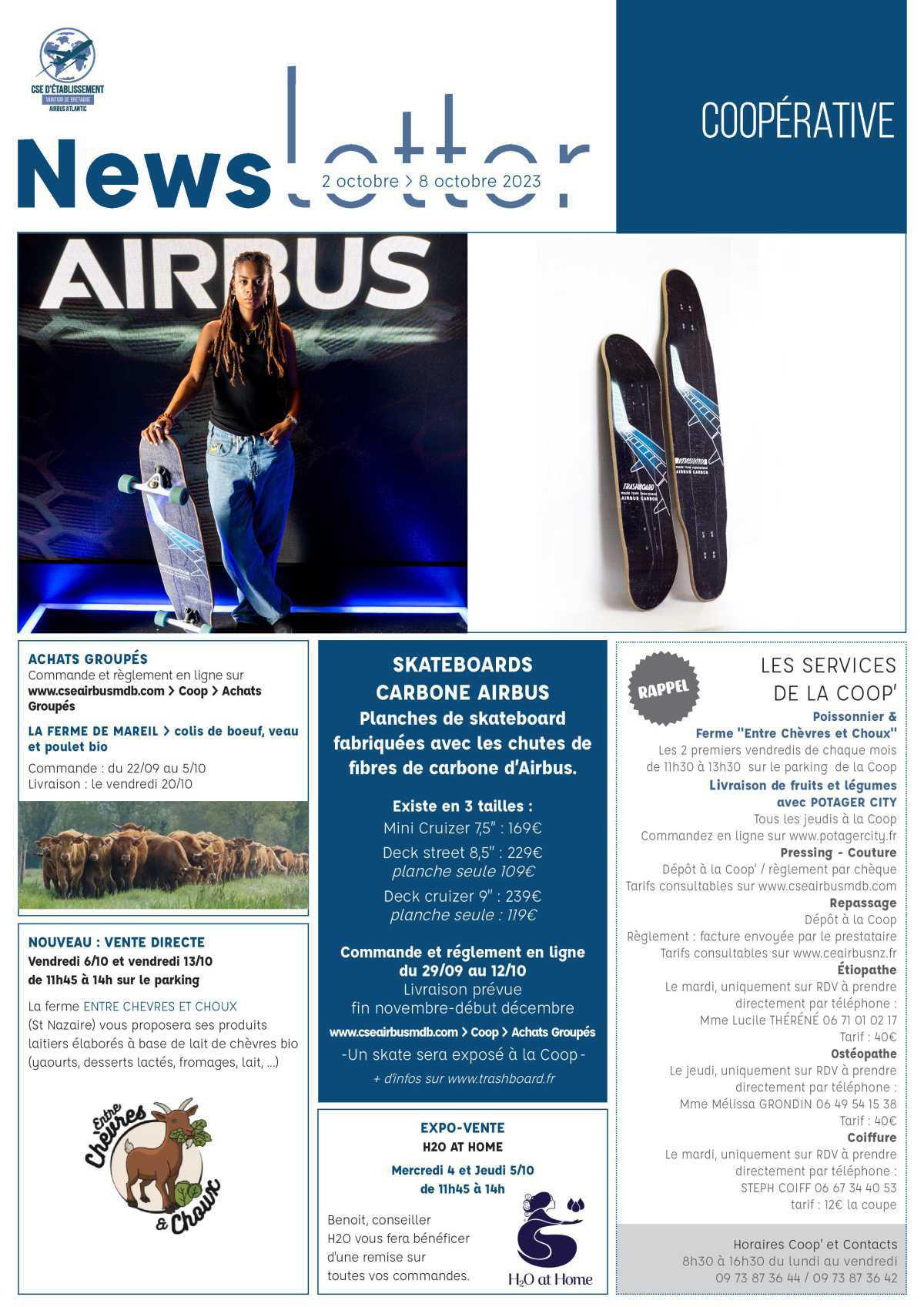 Informations du CSE et de la coopérative semaine 40 Informations du CSE et de la coopérative semaine 40