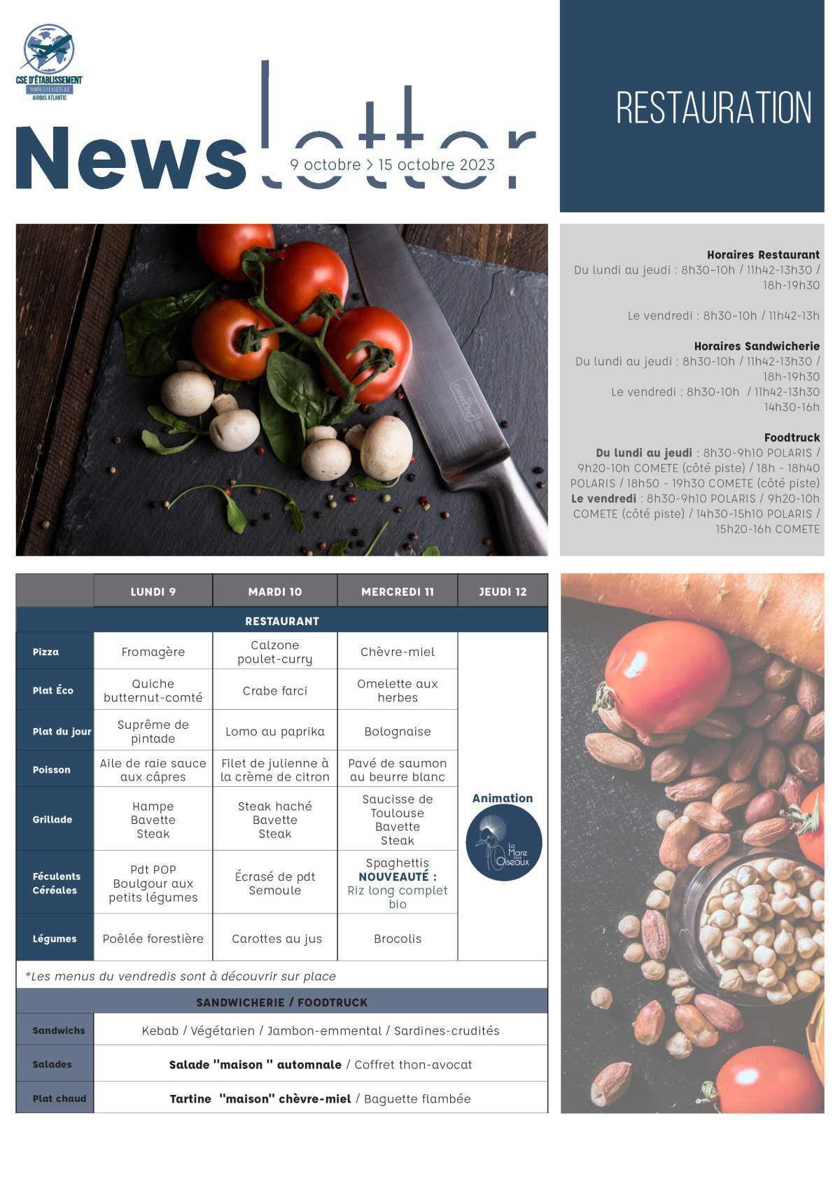 Informations du CSE et de la coopérative semaine 41 Informations du CSE et de la coopérative semaine 41