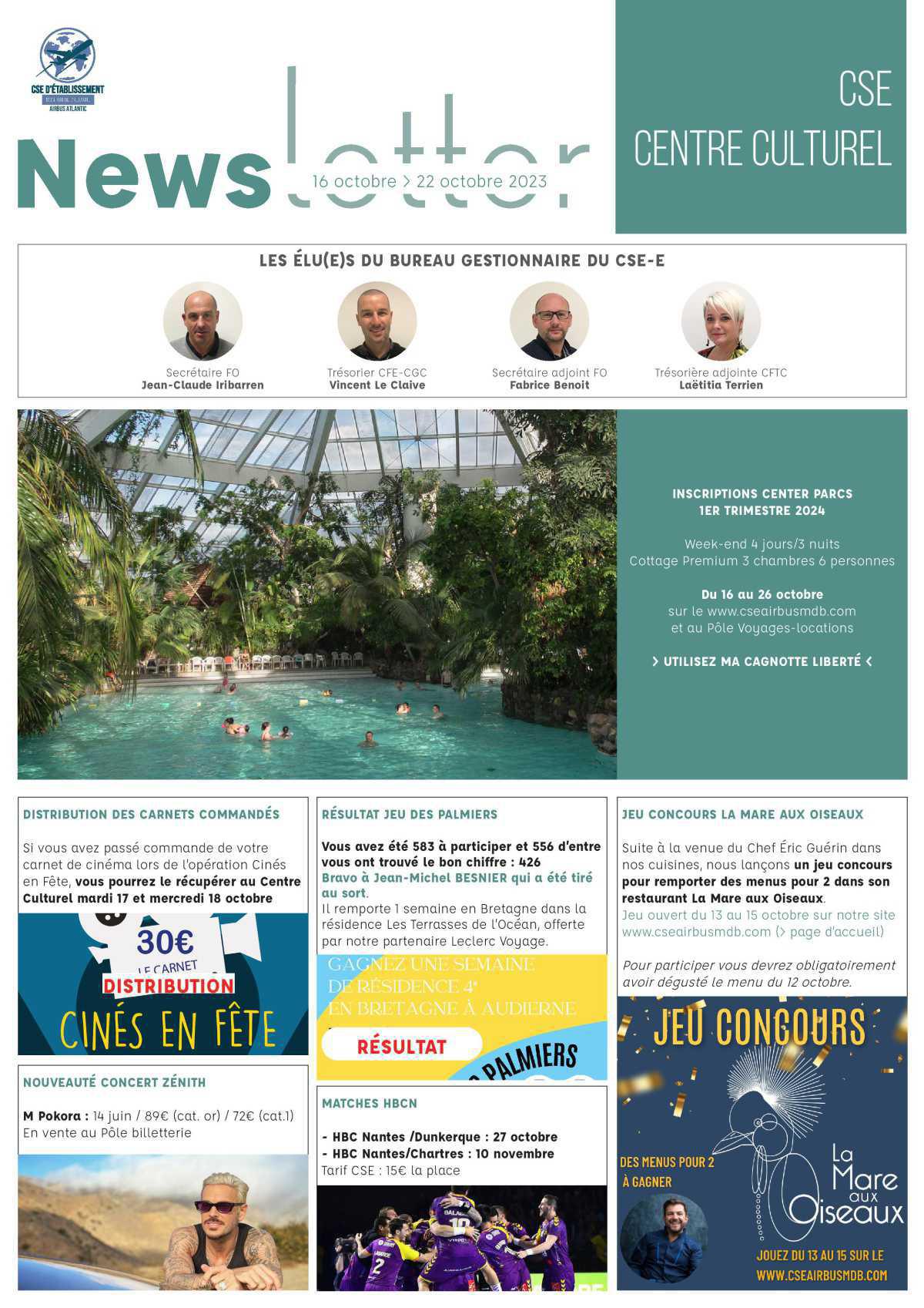 Informations du CSE et de la coopérative semaine 42 Informations du CSE et de la coopérative semaine 42