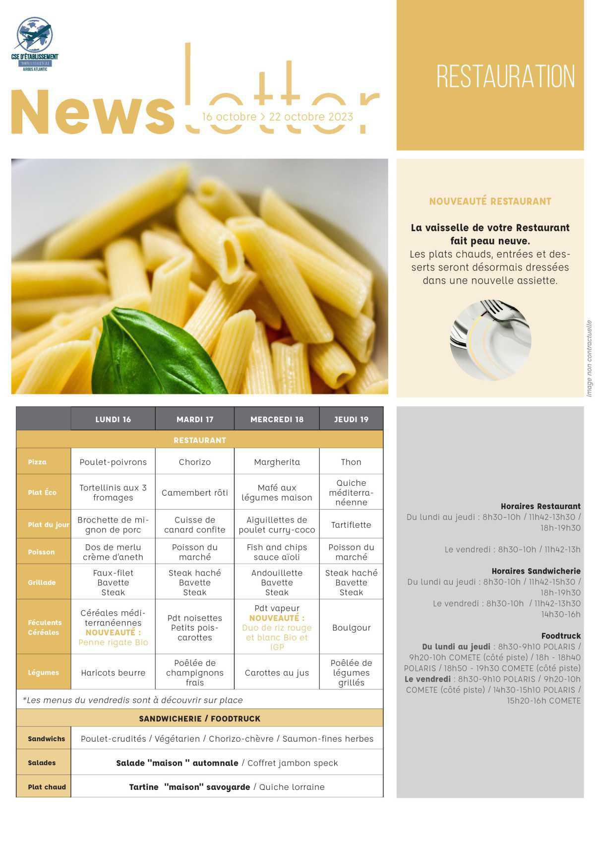 Informations du CSE et de la coopérative semaine 42 Informations du CSE et de la coopérative semaine 42