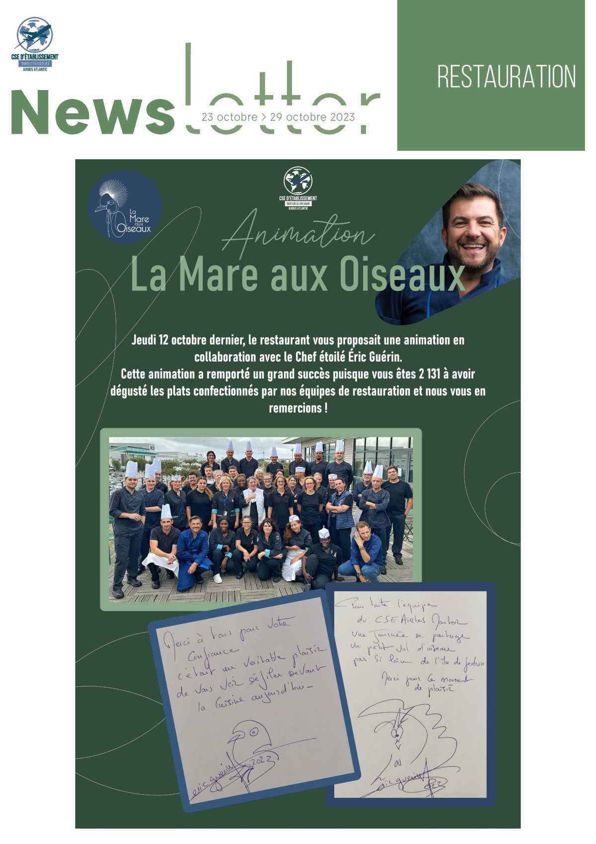 Informations du CSE et de la coopérative semaine 43 Informations du CSE et de la coopérative semaine 43