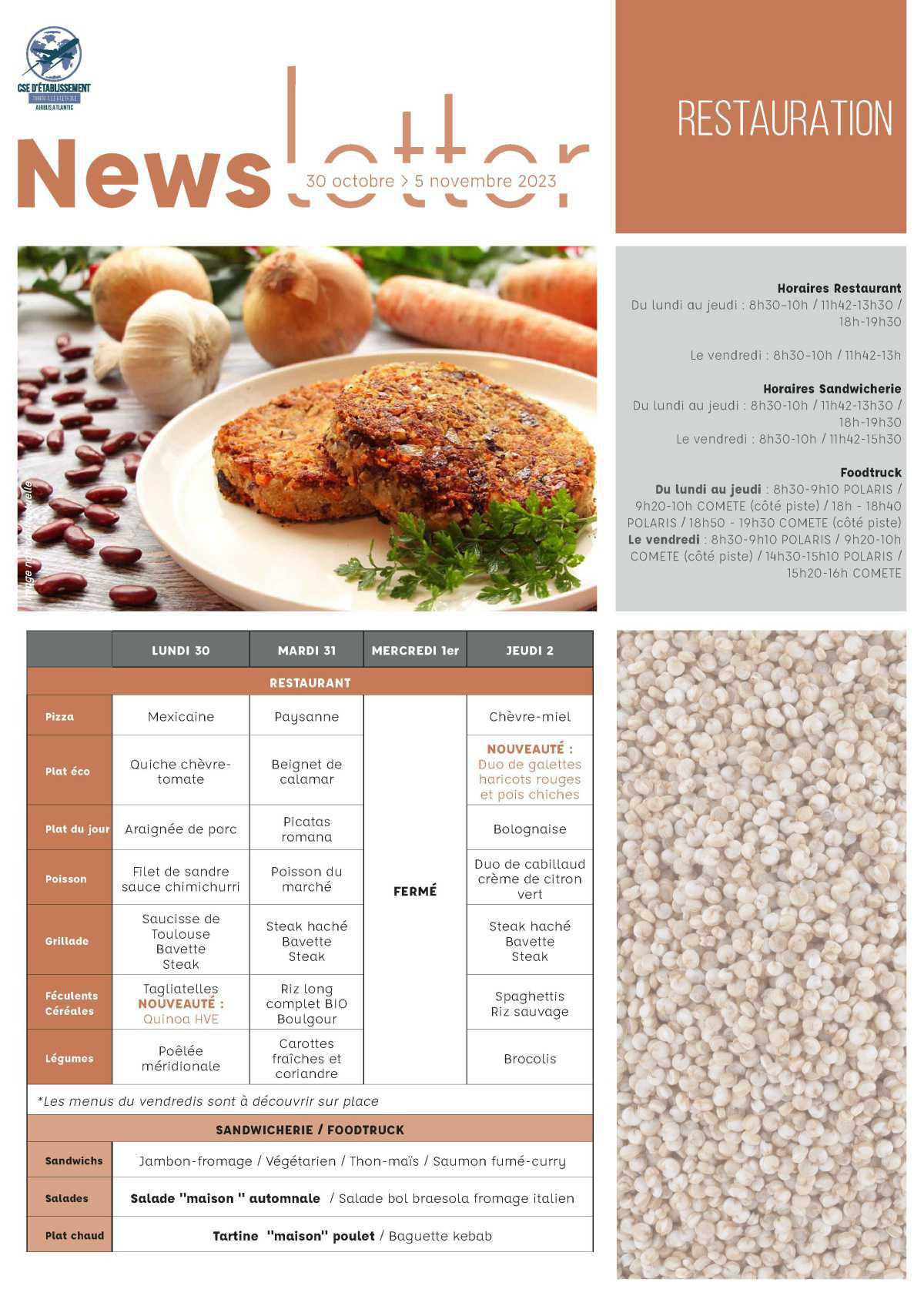Informations du CSE et de la coopérative semaine 44 Informations du CSE et de la coopérative semaine 44