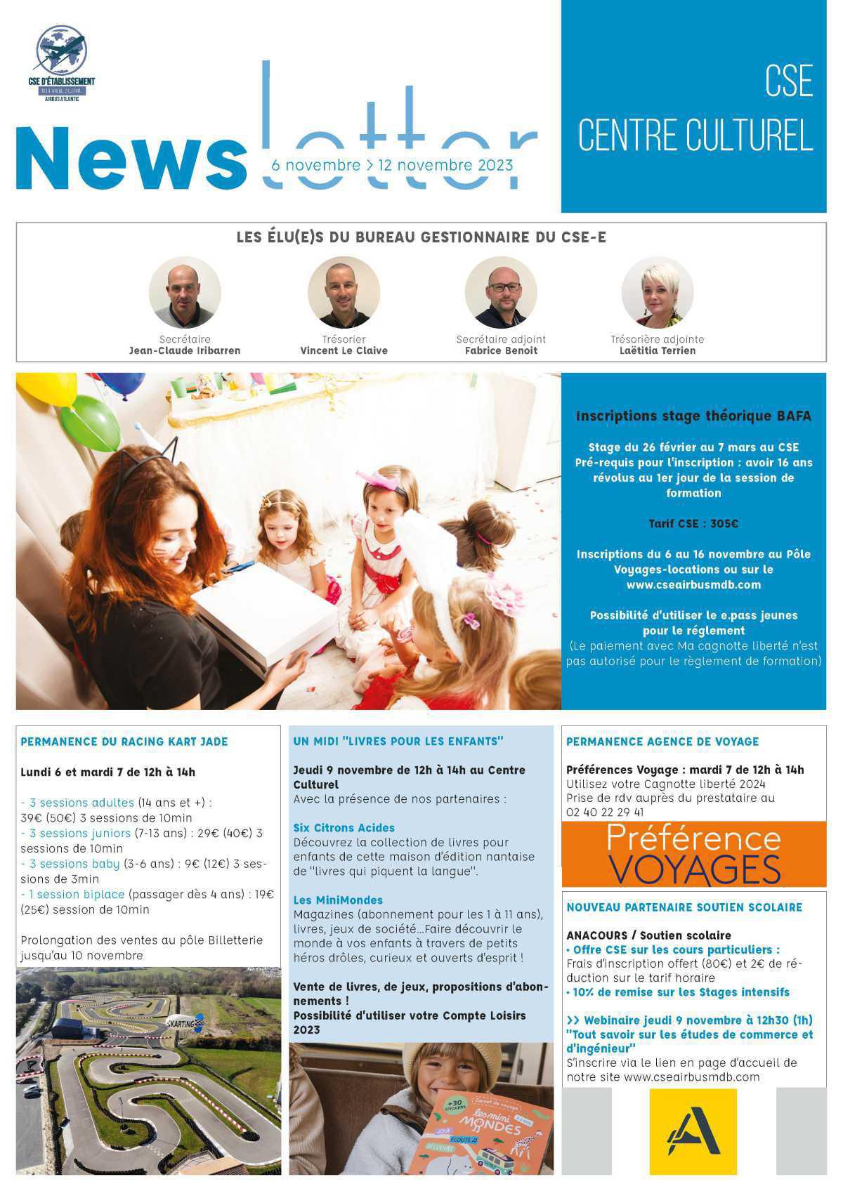 Informations du CSE et de la coopérative semaine 45 Informations du CSE et de la coopérative semaine 45