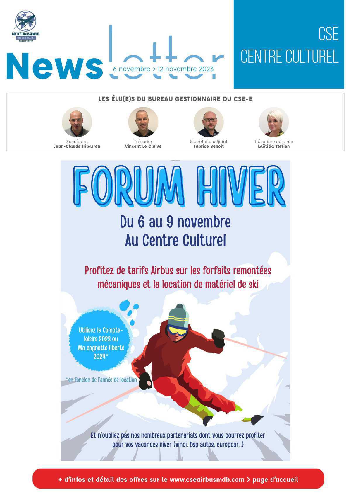 Informations du CSE et de la coopérative semaine 45 Informations du CSE et de la coopérative semaine 45