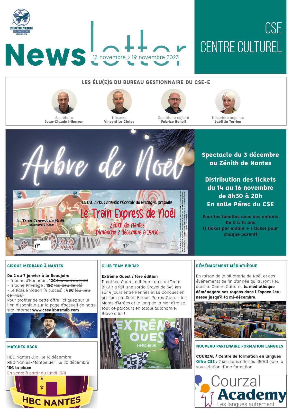 Informations du CSE et de la coopérative semaine 46 Informations du CSE et de la coopérative semaine 46