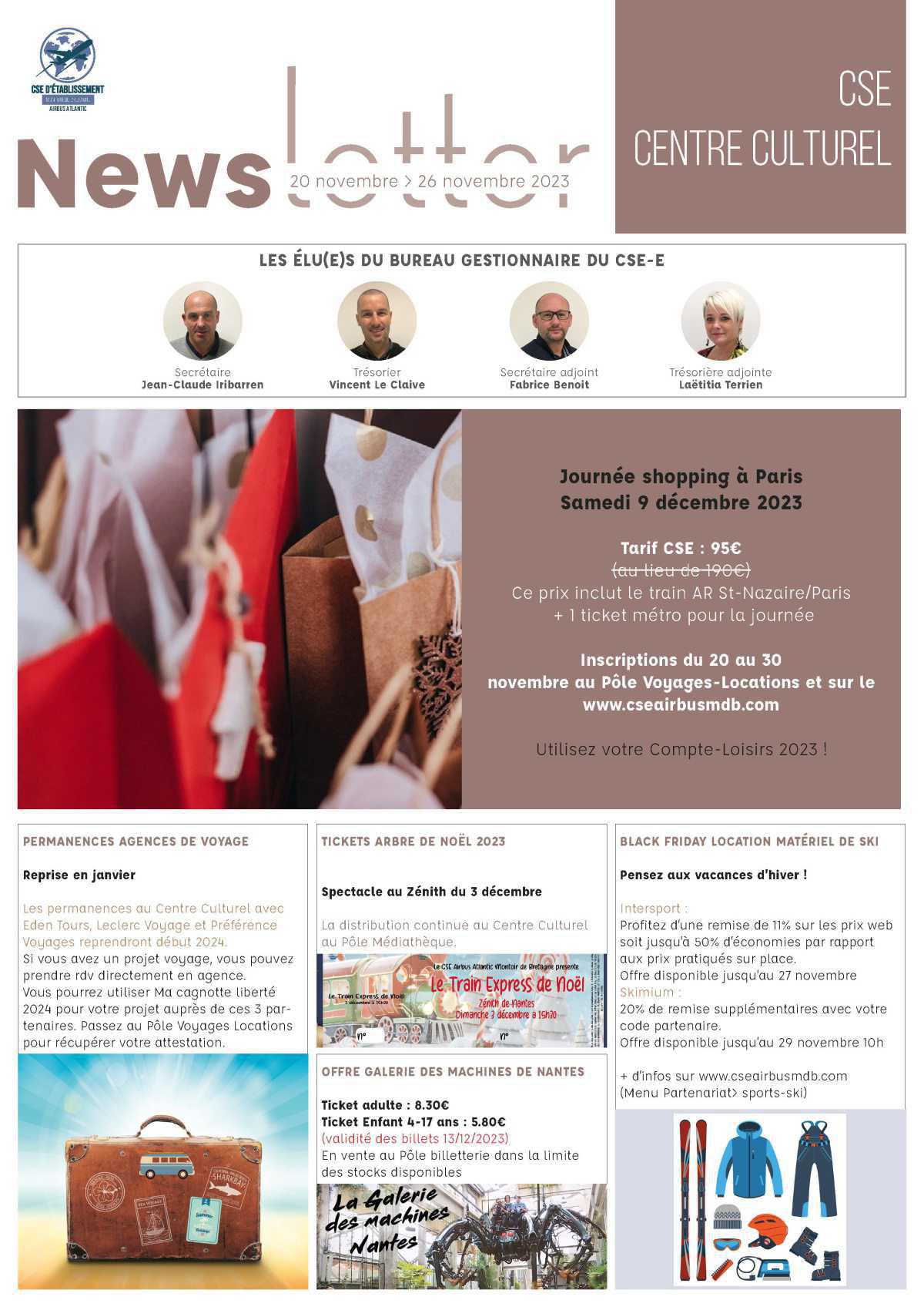 Informations du CSE et de la coopérative semaine 47 Informations du CSE et de la coopérative semaine 47