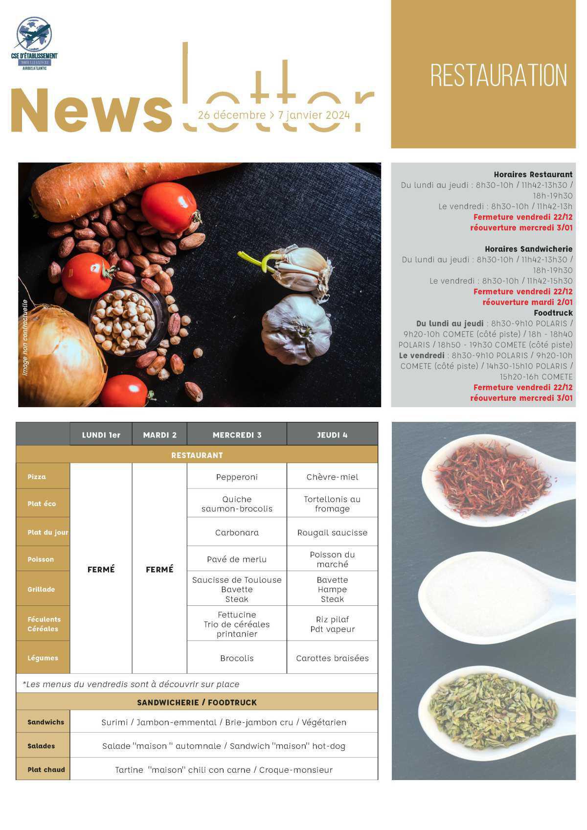 Informations du CSE et de la Coopérative semaine 1 Informations du CSE et de la Coopérative semaine 1