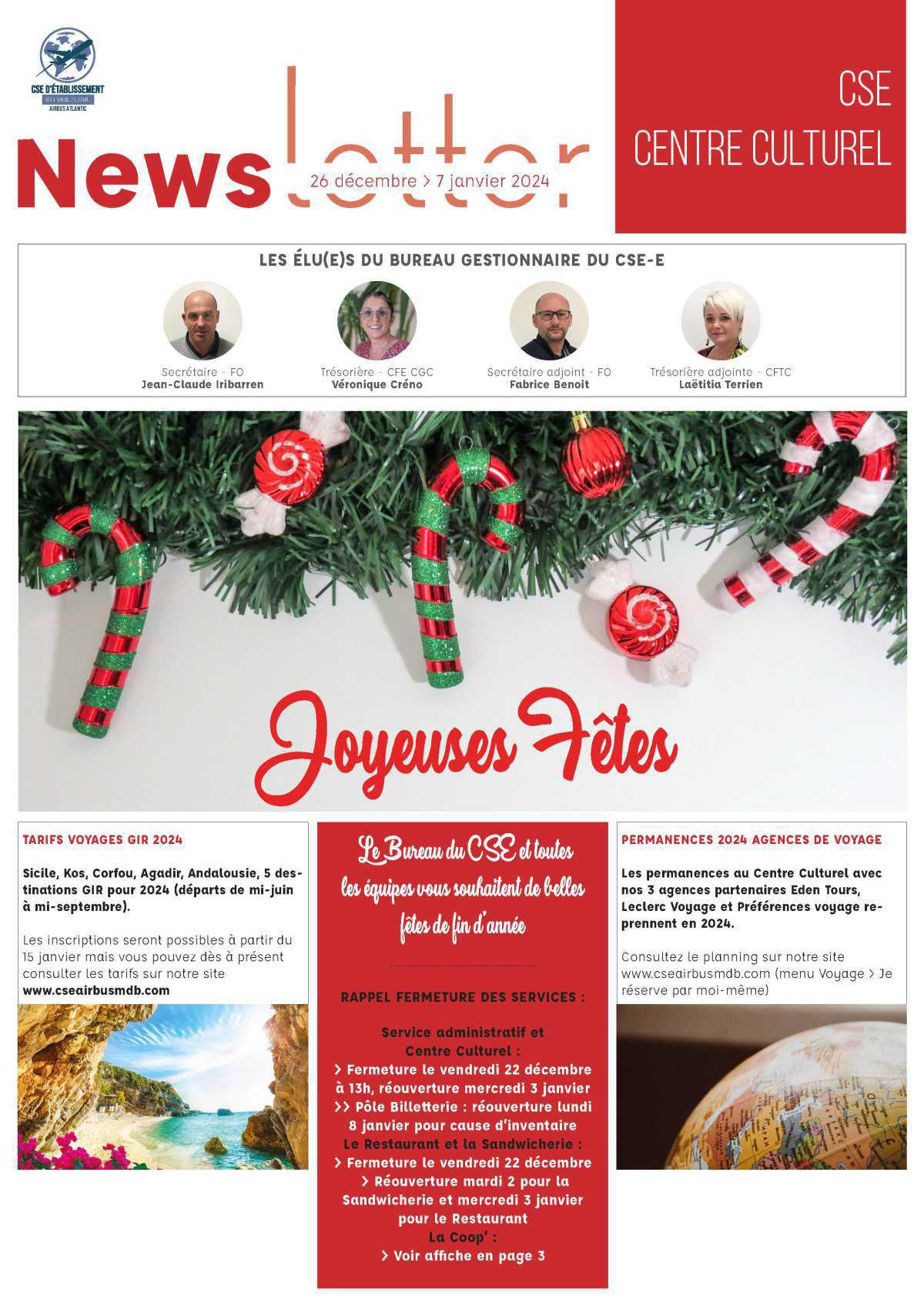 Informations du CSE et de la Coopérative semaine 1 Informations du CSE et de la Coopérative semaine 1