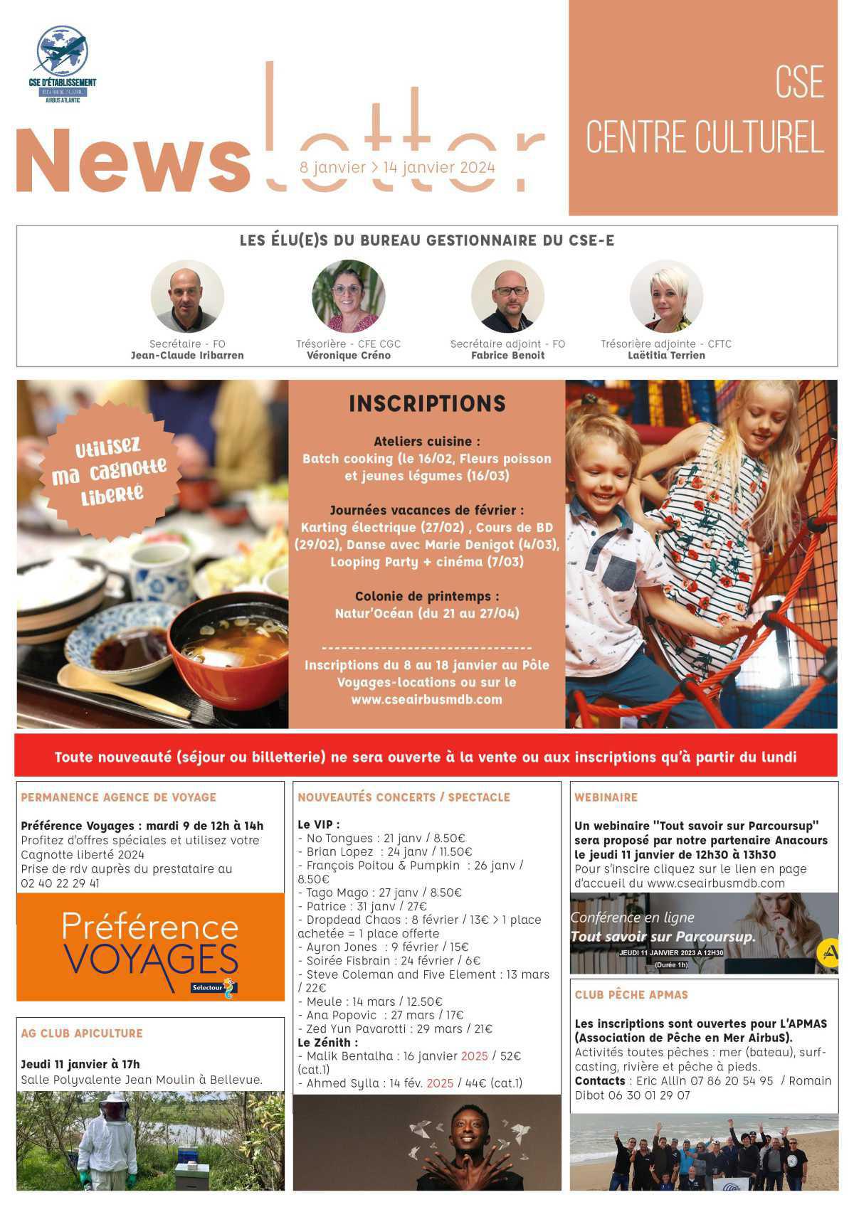 Informations du CSE et de la coopérative semaine 2 Informations du CSE et de la coopérative semaine 2