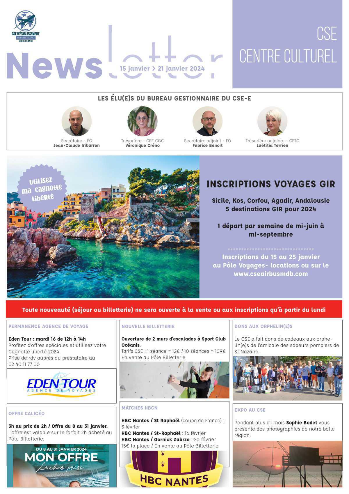 Informations du CSE et de la coopérative semaine 3 Informations du CSE et de la coopérative semaine 3