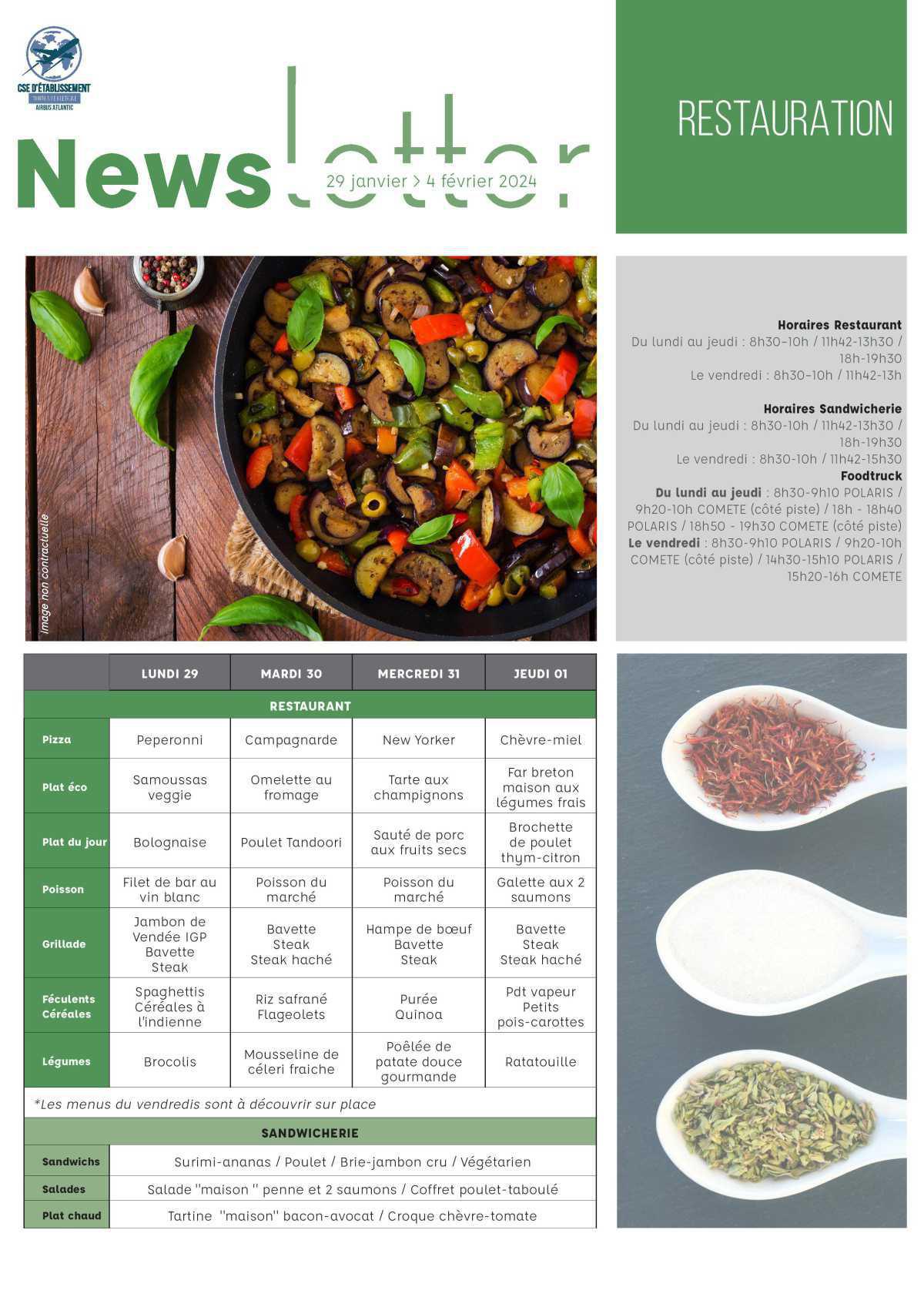Informations du CSE et de la coopérative semaine 5 Informations du CSE et de la coopérative semaine 5