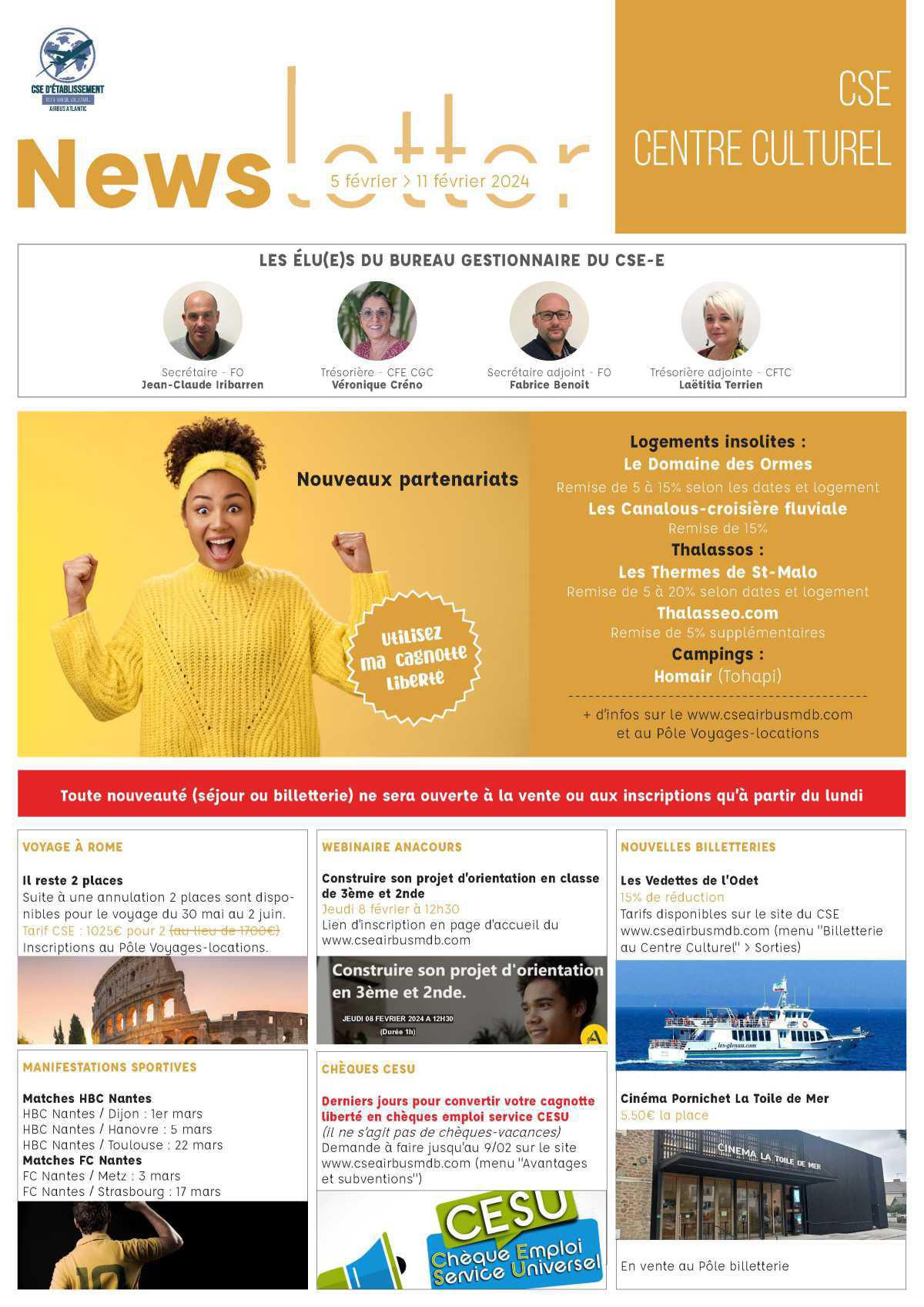 Informations du CSE et de la coopérative semaine 6 Informations du CSE et de la coopérative semaine 6