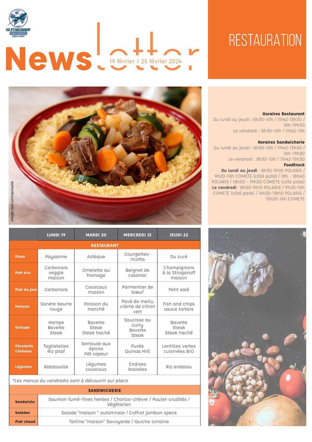 Informations du CSE et de la coopérative semaine 8 Informations du CSE et de la coopérative semaine 8