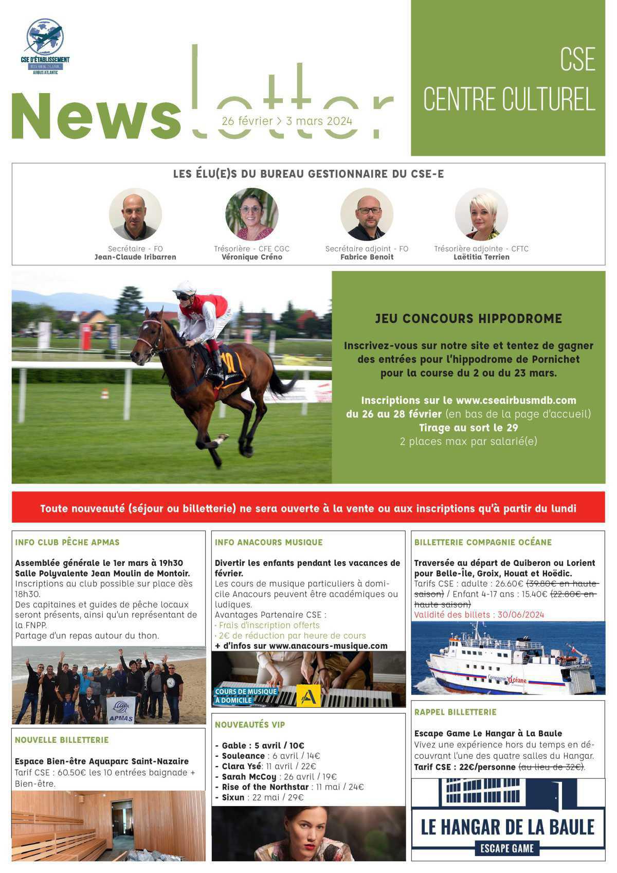 Informations du CSE et de la coopérative semaine 9 Informations du CSE et de la coopérative semaine 9