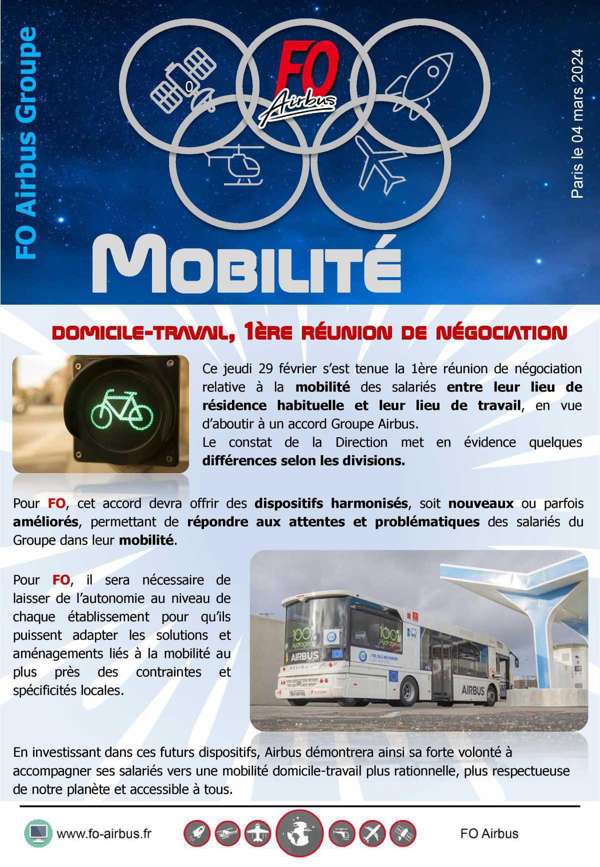 1ère réunion de négociation sur la mobilité 1ère réunion de négociation sur la mobilité