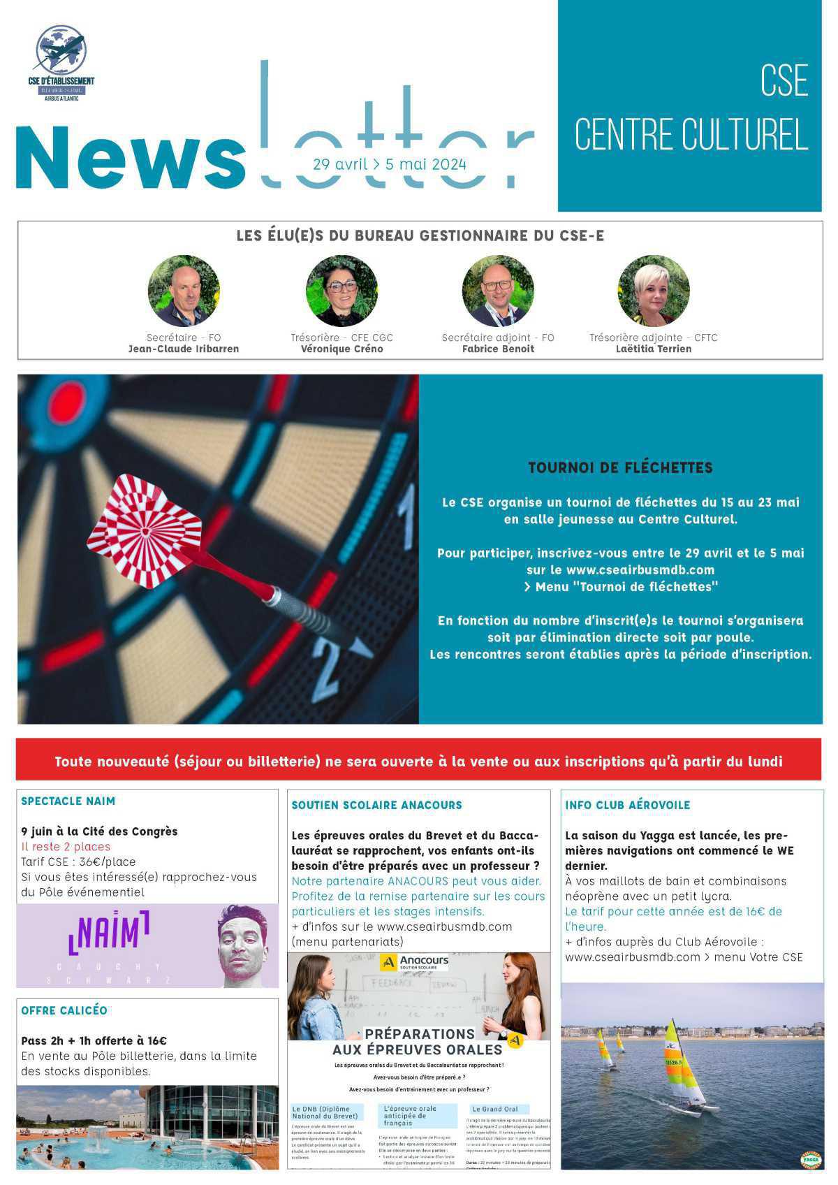 Informations du CSE et de la Coopérative semaine 18 Informations du CSE et de la Coopérative semaine 18