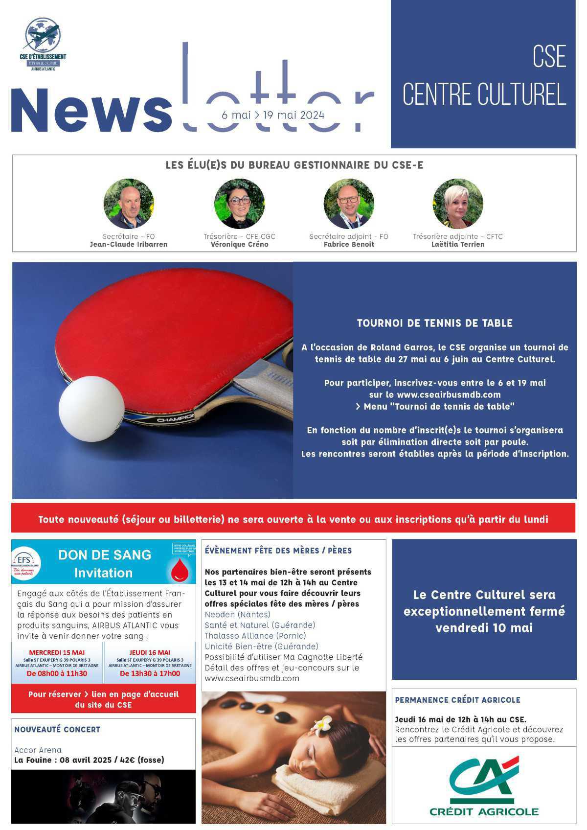 Informations du CSE et de la coopérative semaine 19 et 20 Informations du CSE et de la coopérative semaine 19 et 20