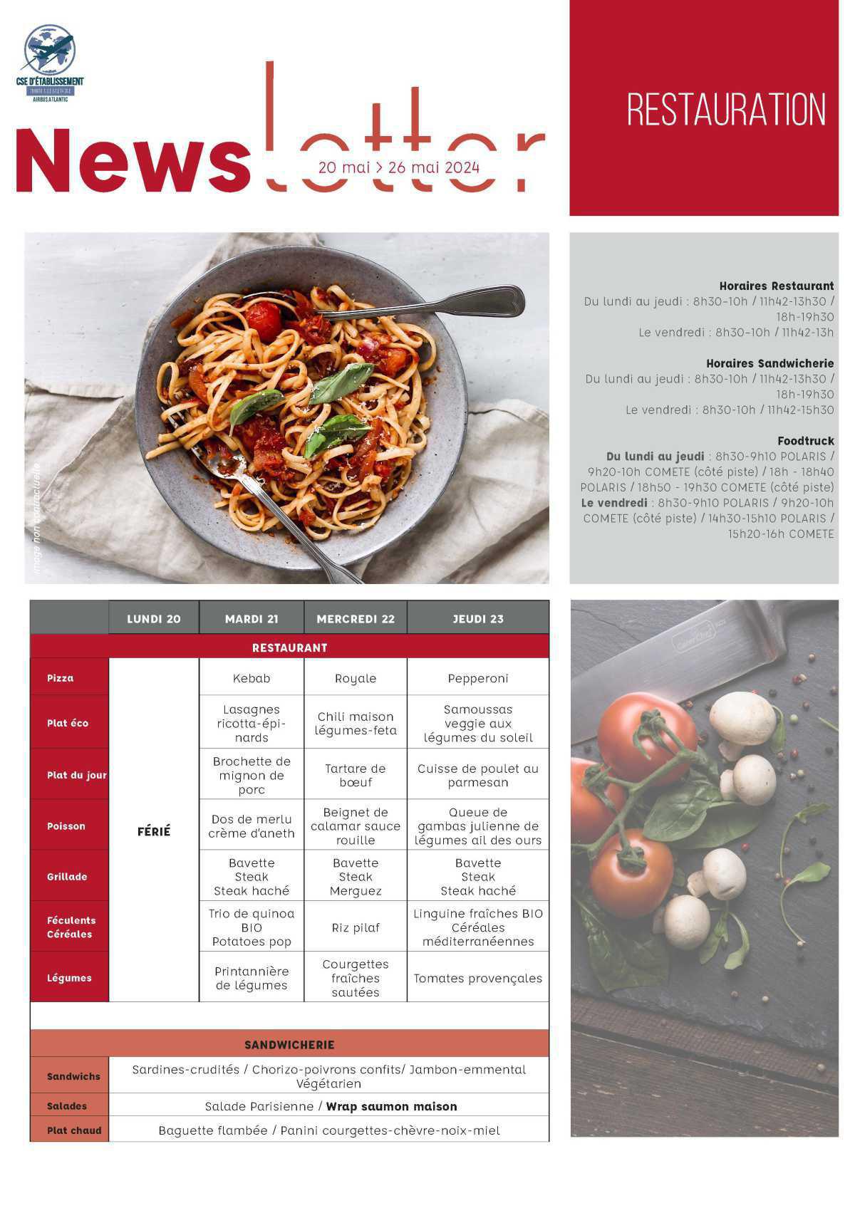 Informations du CSE et de la coopérative semaine 21 Informations du CSE et de la coopérative semaine 21