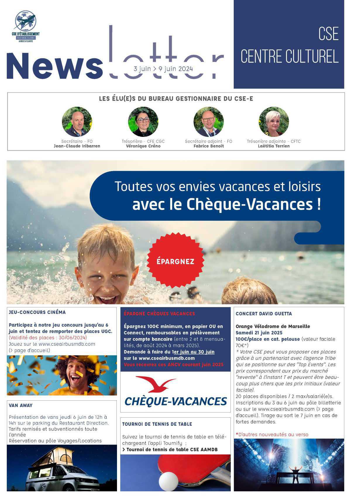 Informations du CSE et de la Coopérative semaine 23 Informations du CSE et de la Coopérative semaine 23