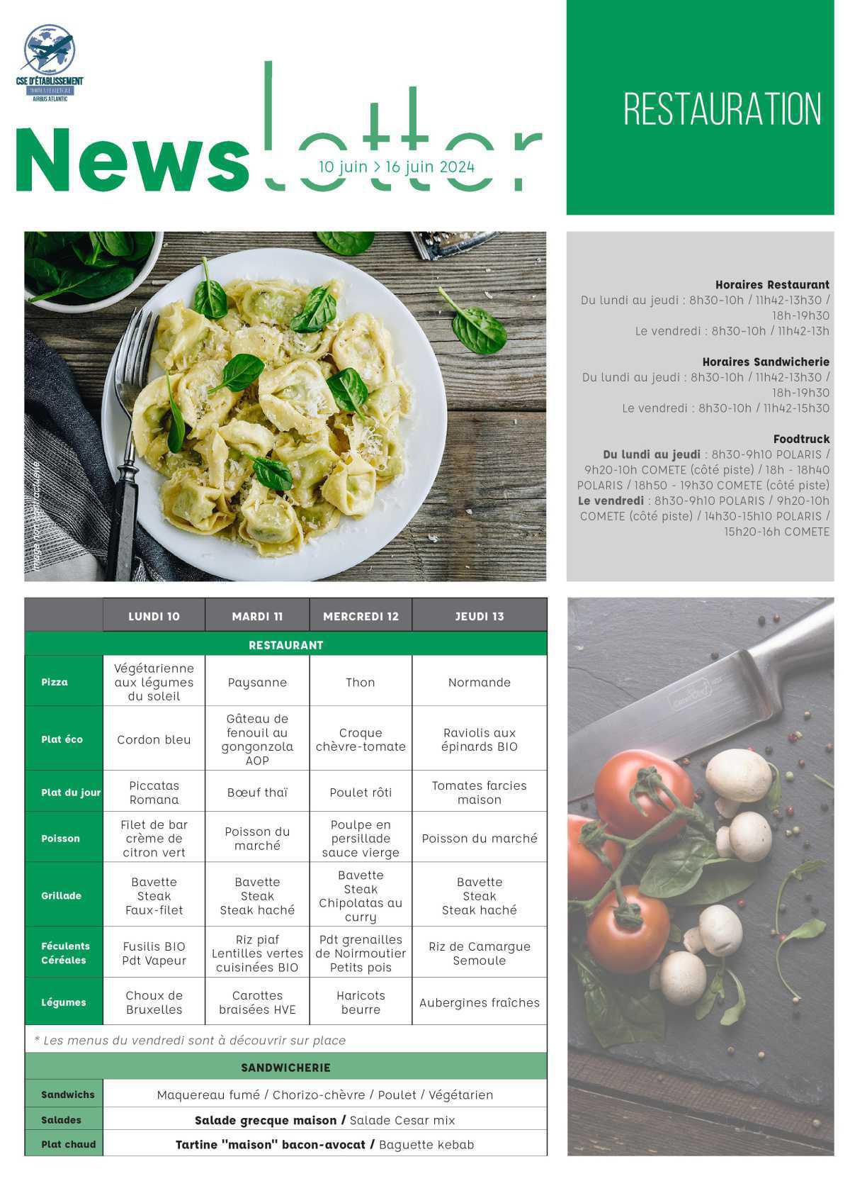Informations du CSE et de la coopérative semaine 24 Informations du CSE et de la coopérative semaine 24