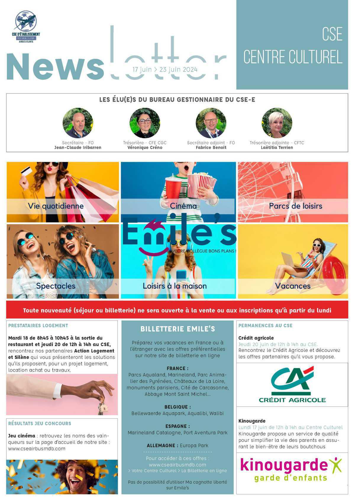 Informations du CSE et de la coopérative semaine 25 Informations du CSE et de la coopérative semaine 25