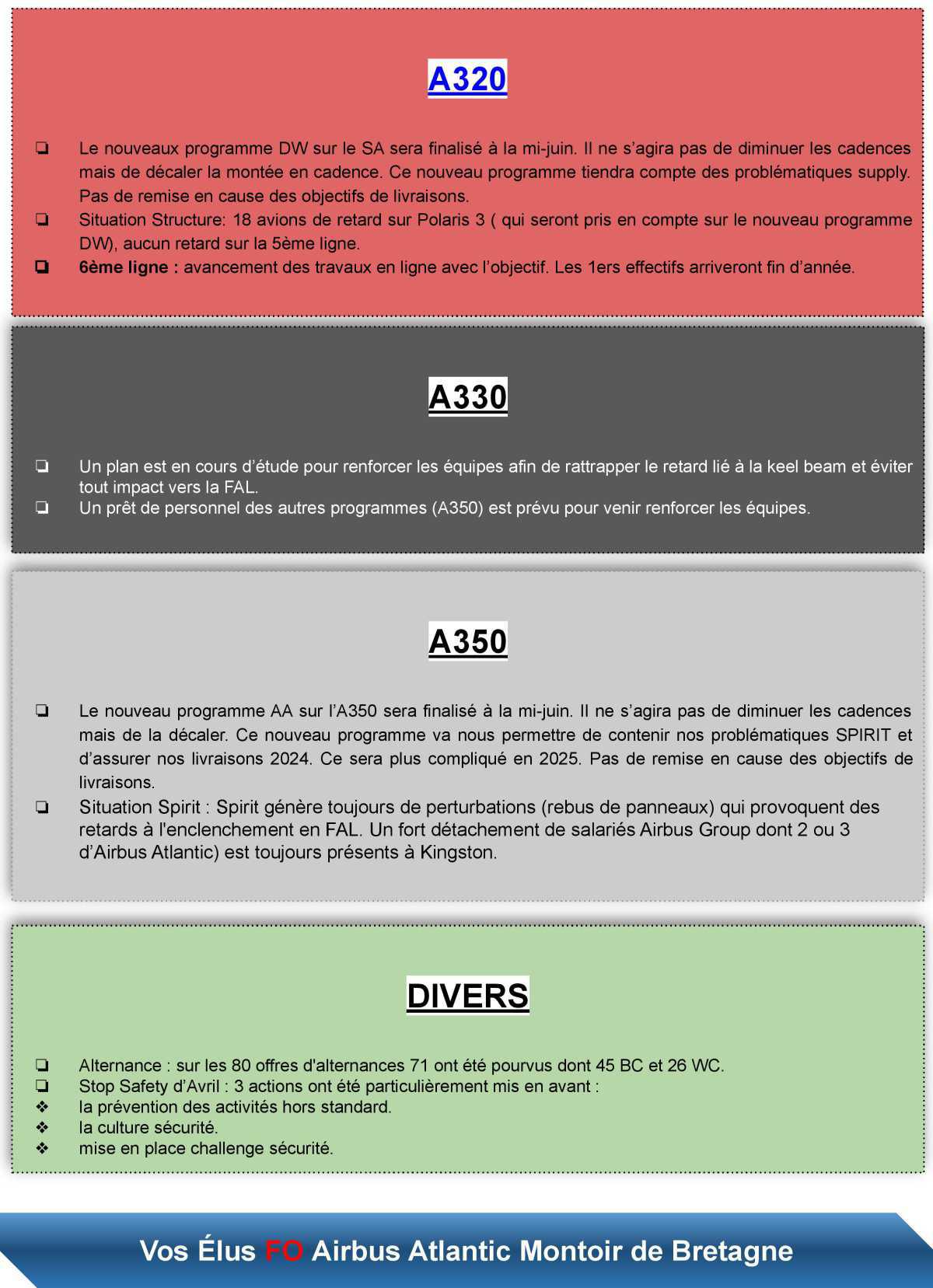 Compte rendu FO du CSE-E du 30 mai 2024