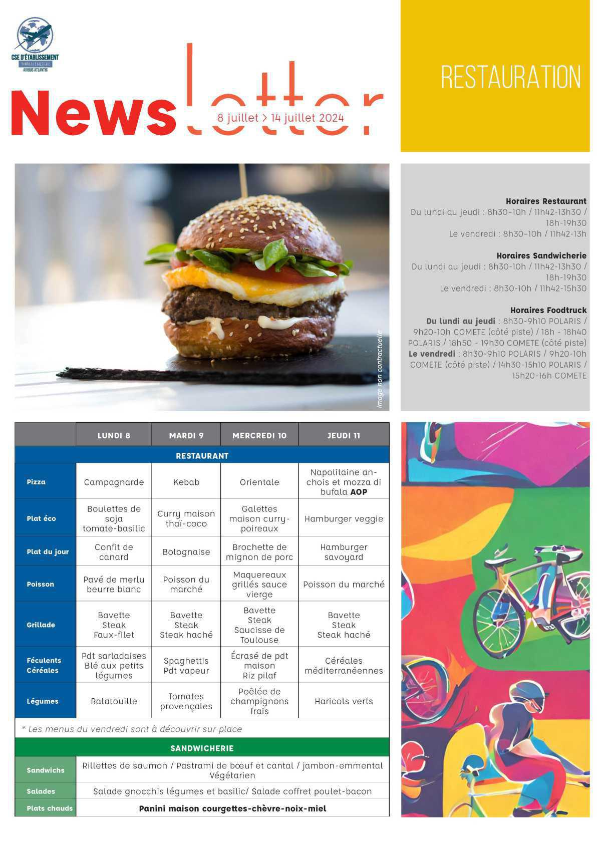 Informations du CSE et de la coopérative semaine 28 Informations du CSE et de la coopérative semaine 28