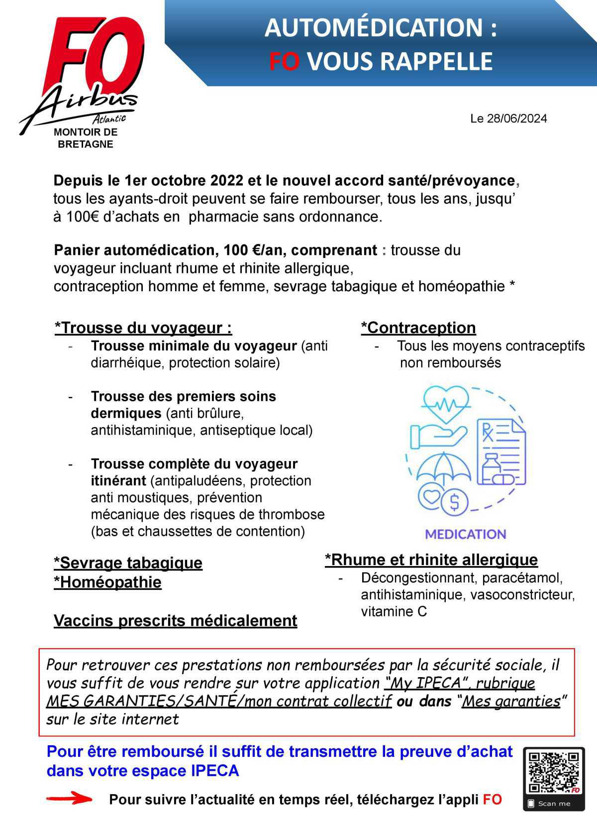 Panier automédication : FO vous rappelle