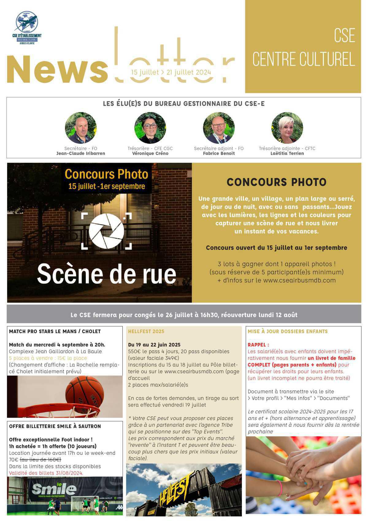 Informations du CSE et de la coopérative semaine 29 Informations du CSE et de la coopérative semaine 29