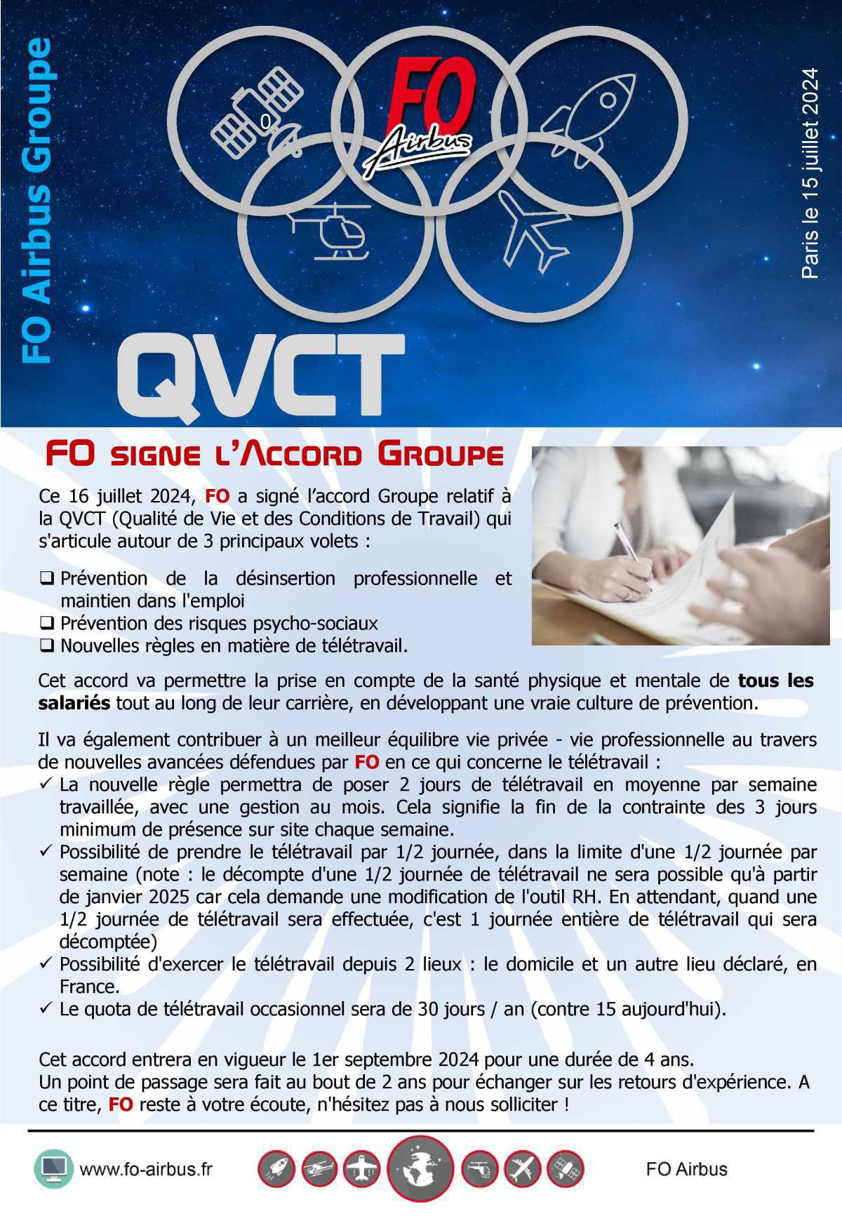 QVCT : FO signe l'accord Groupe 