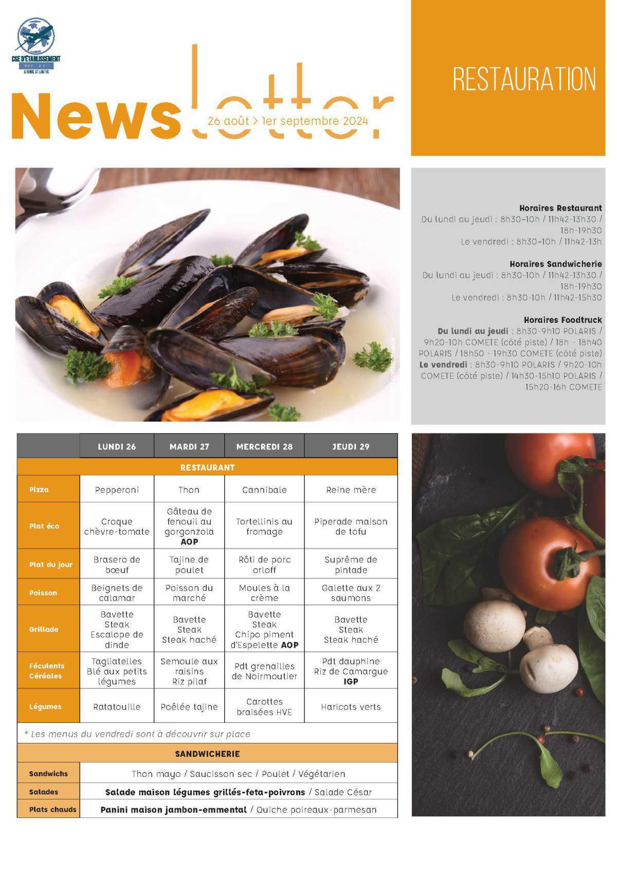 Informations du CSE et de la coopérative semaine 35 Informations du CSE et de la coopérative semaine 35