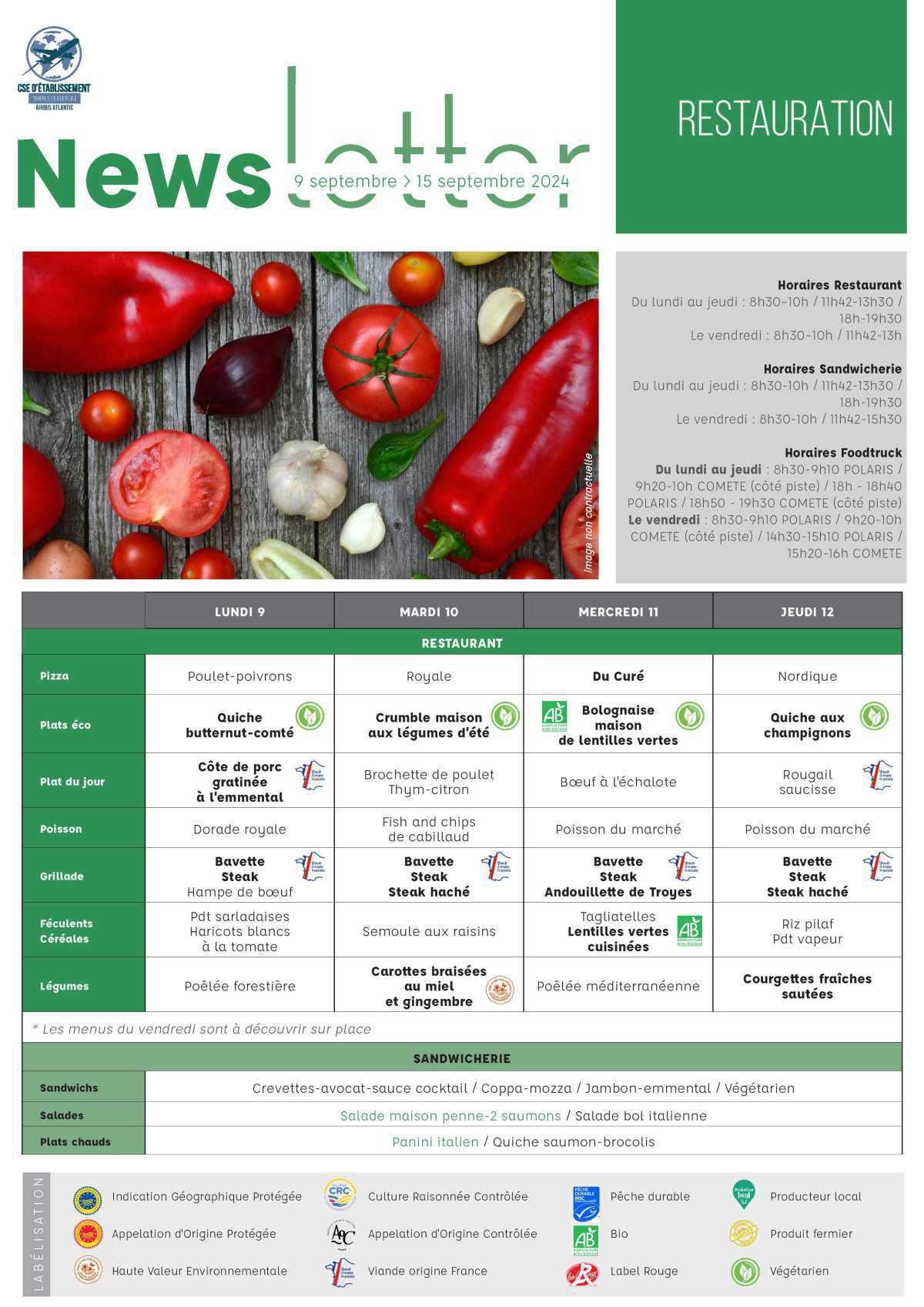 Informations du CSE et de la coopérative semaine 37 Informations du CSE et de la coopérative semaine 37