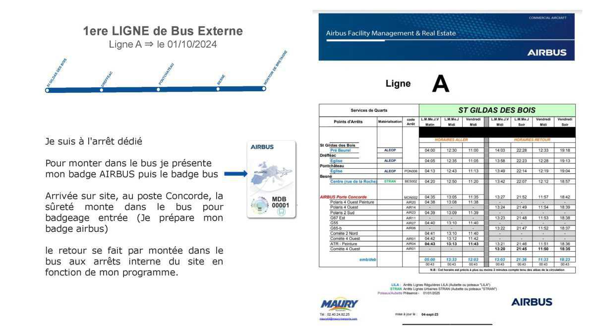 Ligne A : Bus externe "St Gildas des Bois"